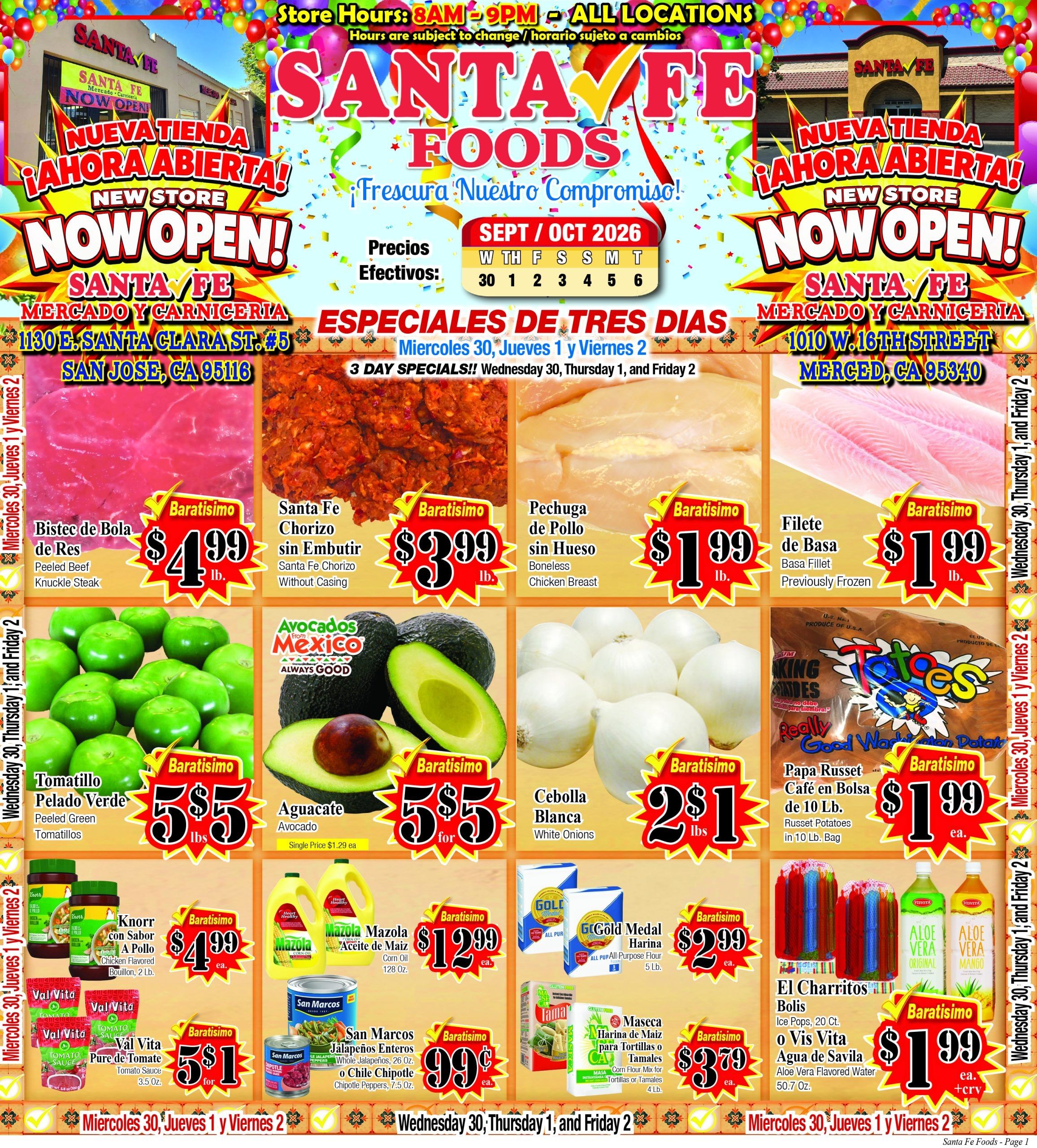 Santa Fe Foods Weekly Ad September 30 - October 6, 2026