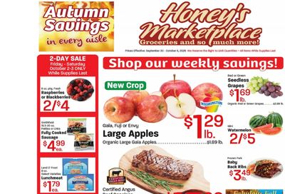 Honey's Marketplace (260 East 300 South, Kanab, UT) Weekly Ad September 30 - October 6, 2026