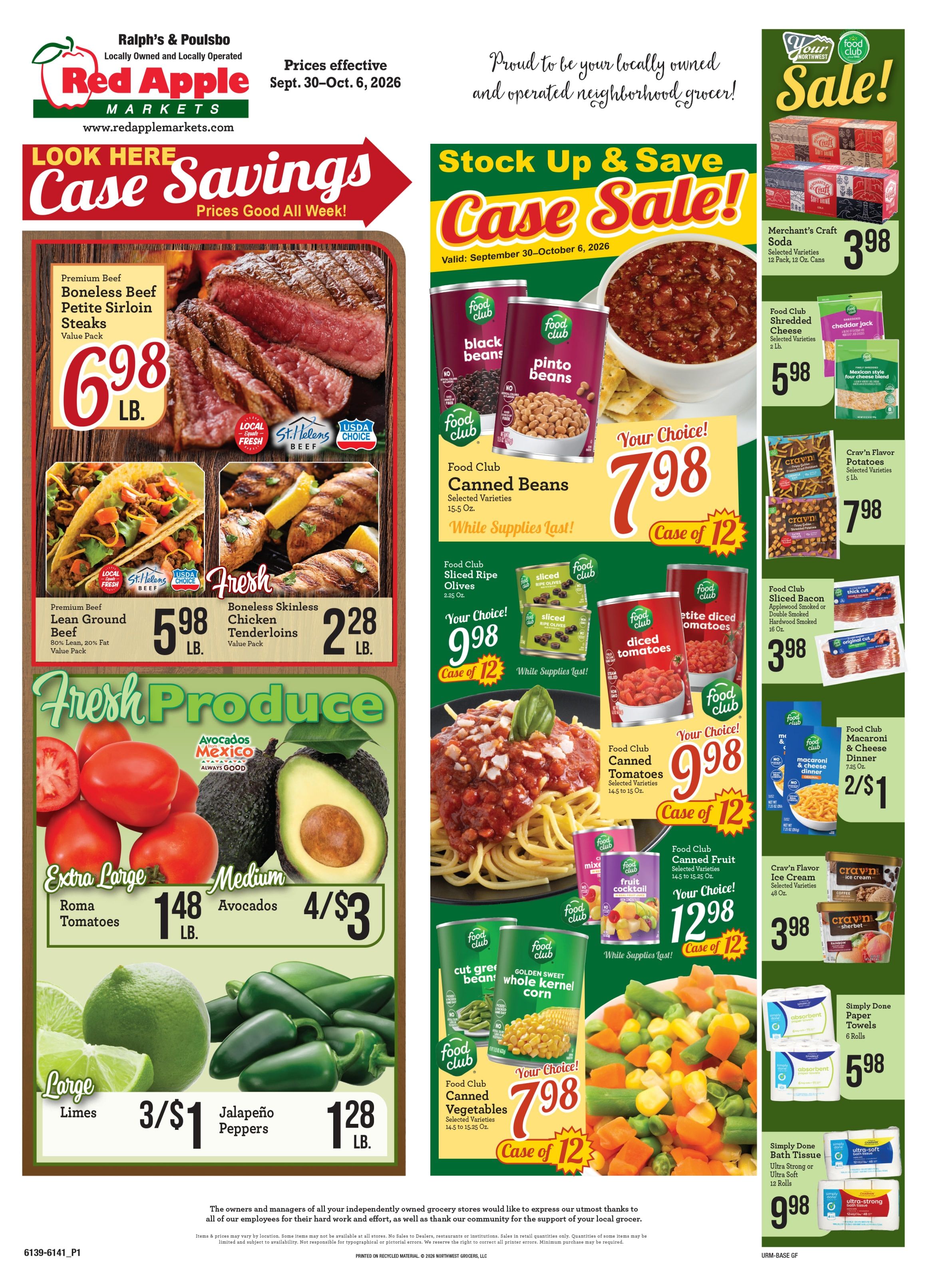 Ralph's and Poulsbo Red Apple Markets Weekly Ad September 30 - October 6, 2026
