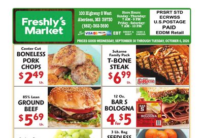 Freshly's Market Weekly Ad September 30 - October 6, 2026