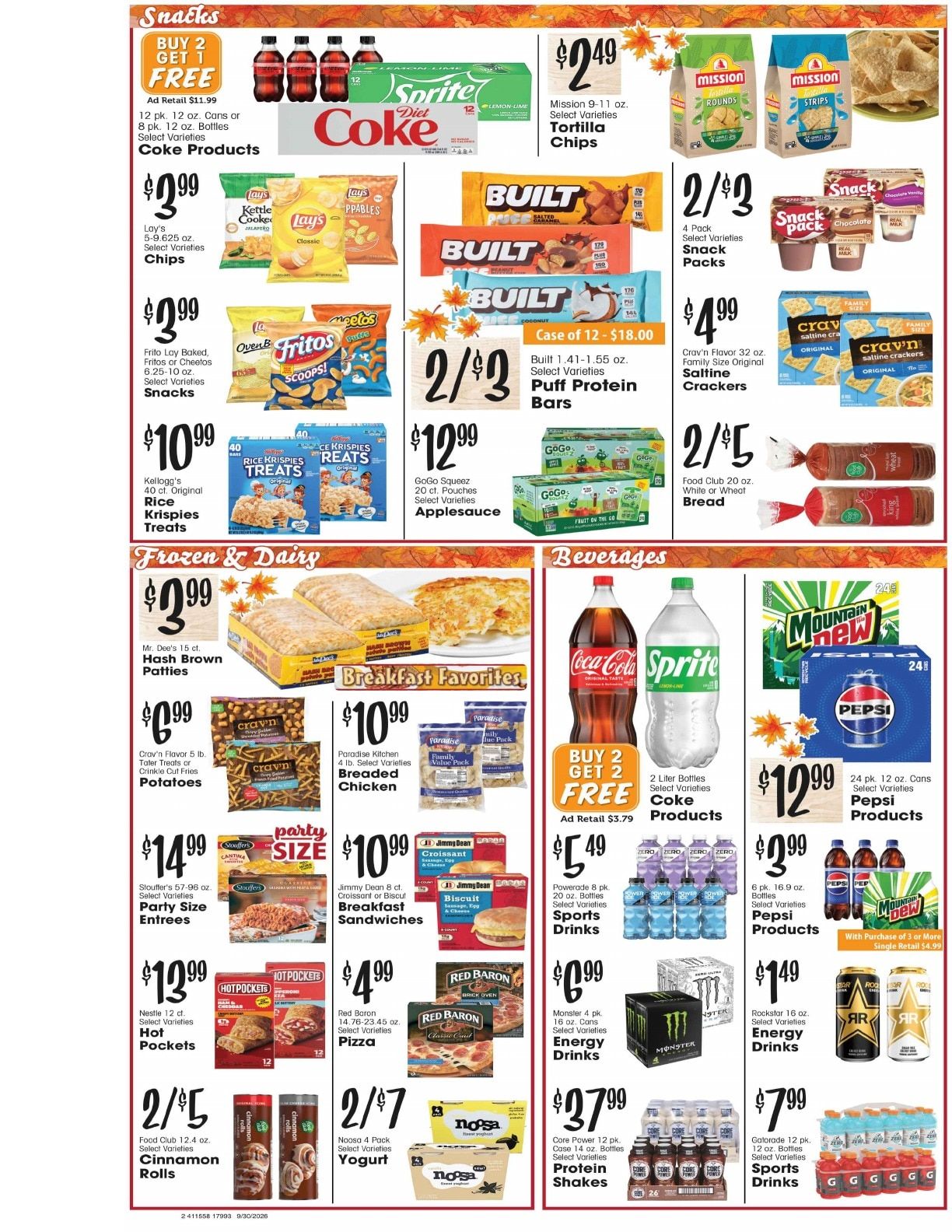 Dave's Jubilee Weekly Ad September 30 - October 6, 2026