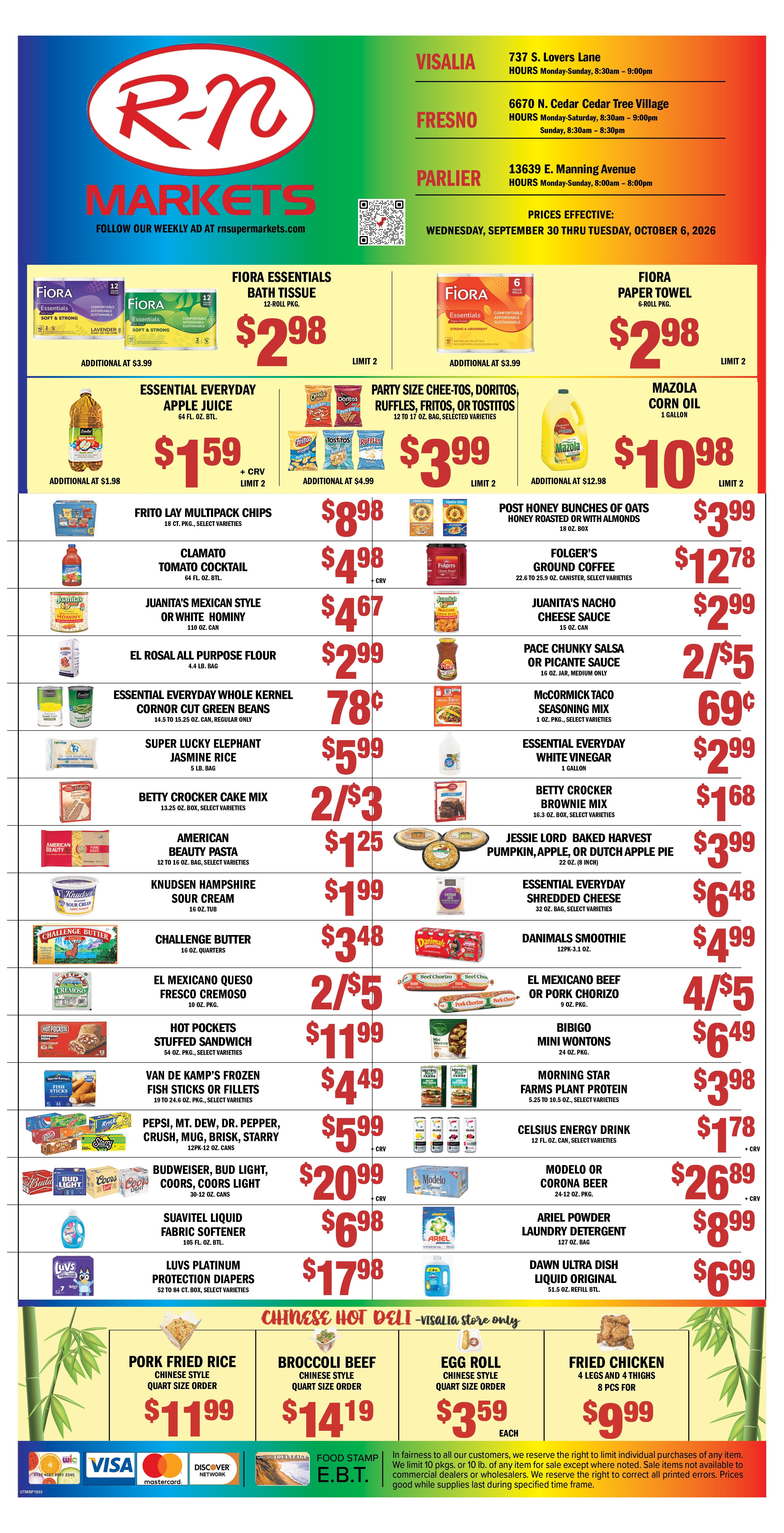 R-N Market Weekly Ad September 30 - October 6, 2026