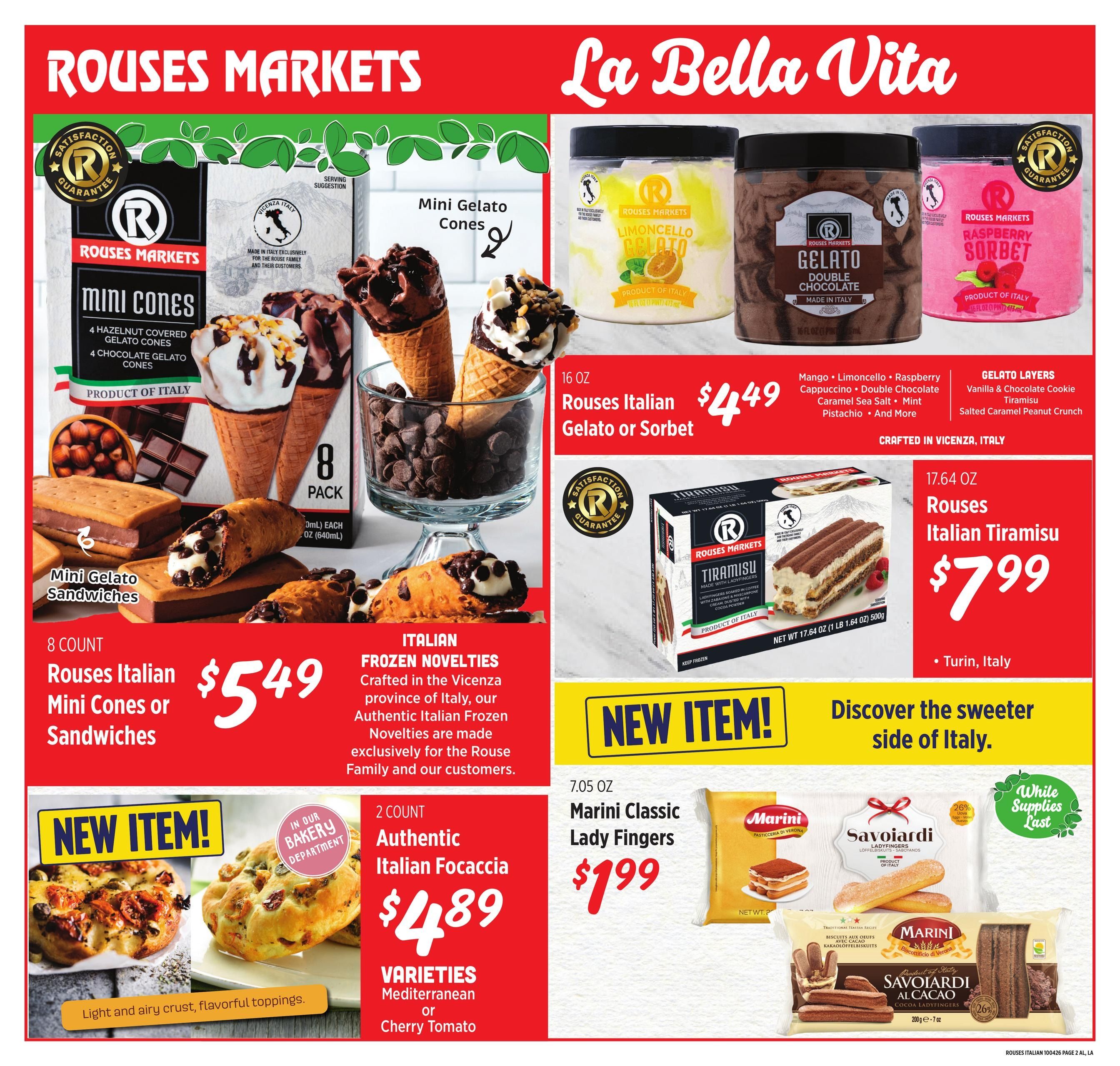 Rouses Supermarkets (Albany Area, LA) Italian Weekly Ad September 30 - November 4, 2026