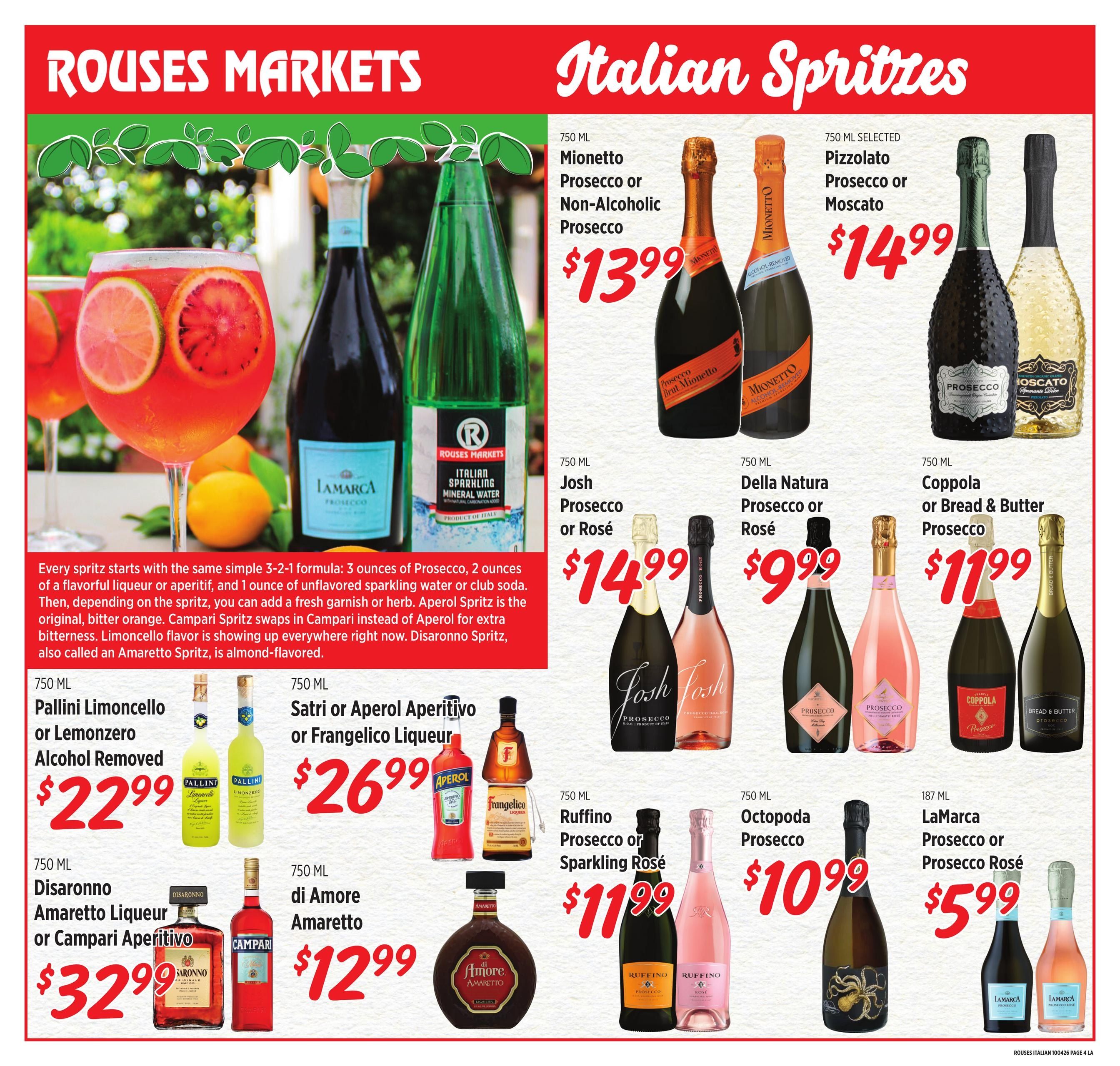 Rouses Supermarkets (Albany Area, LA) Italian Weekly Ad September 30 - November 4, 2026