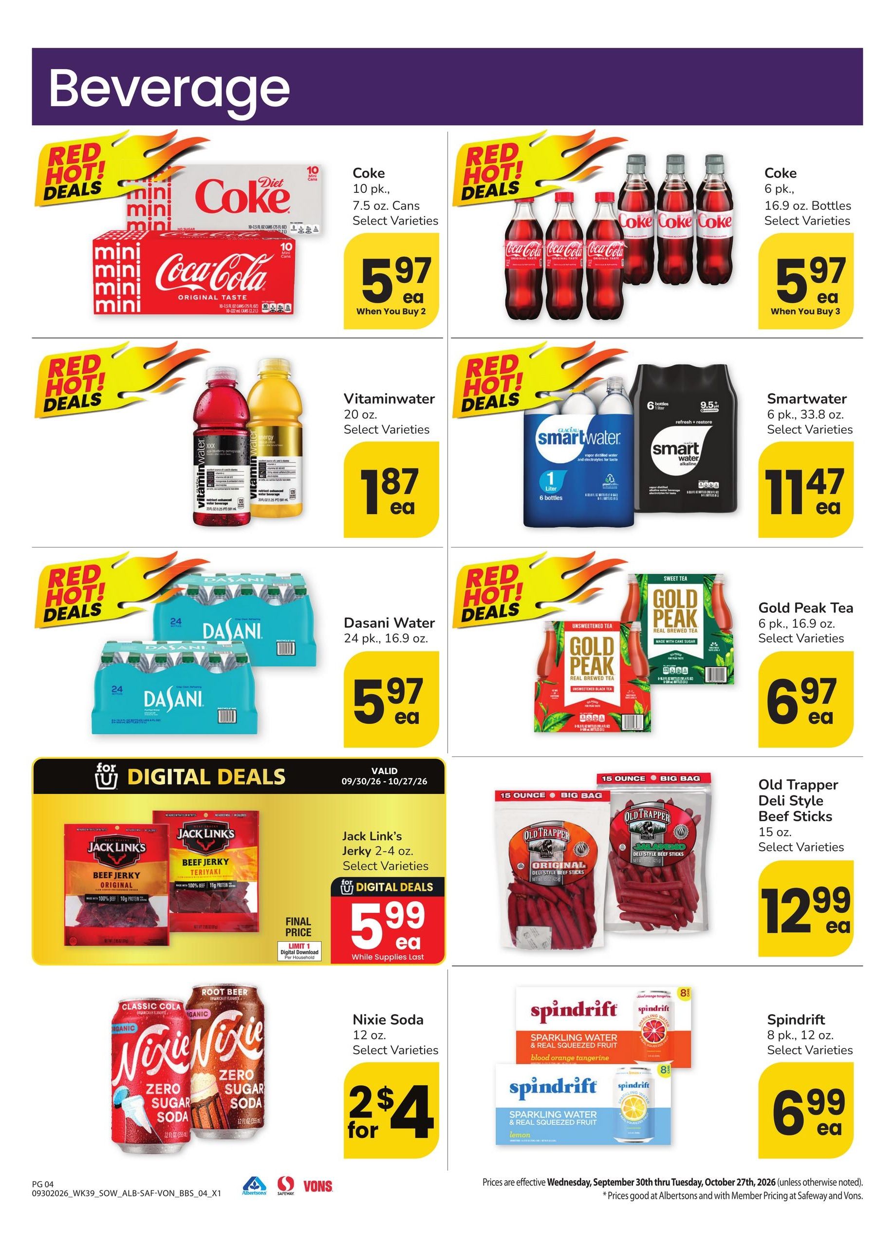 Vons Big Book of Savings Weekly Ad September 30 - October 27, 2026