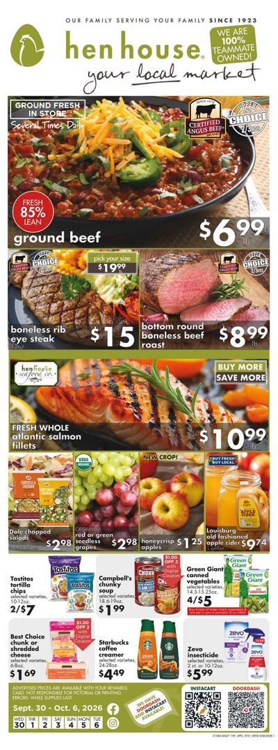 Hen House Weekly Ad September 30 - October 6, 2026