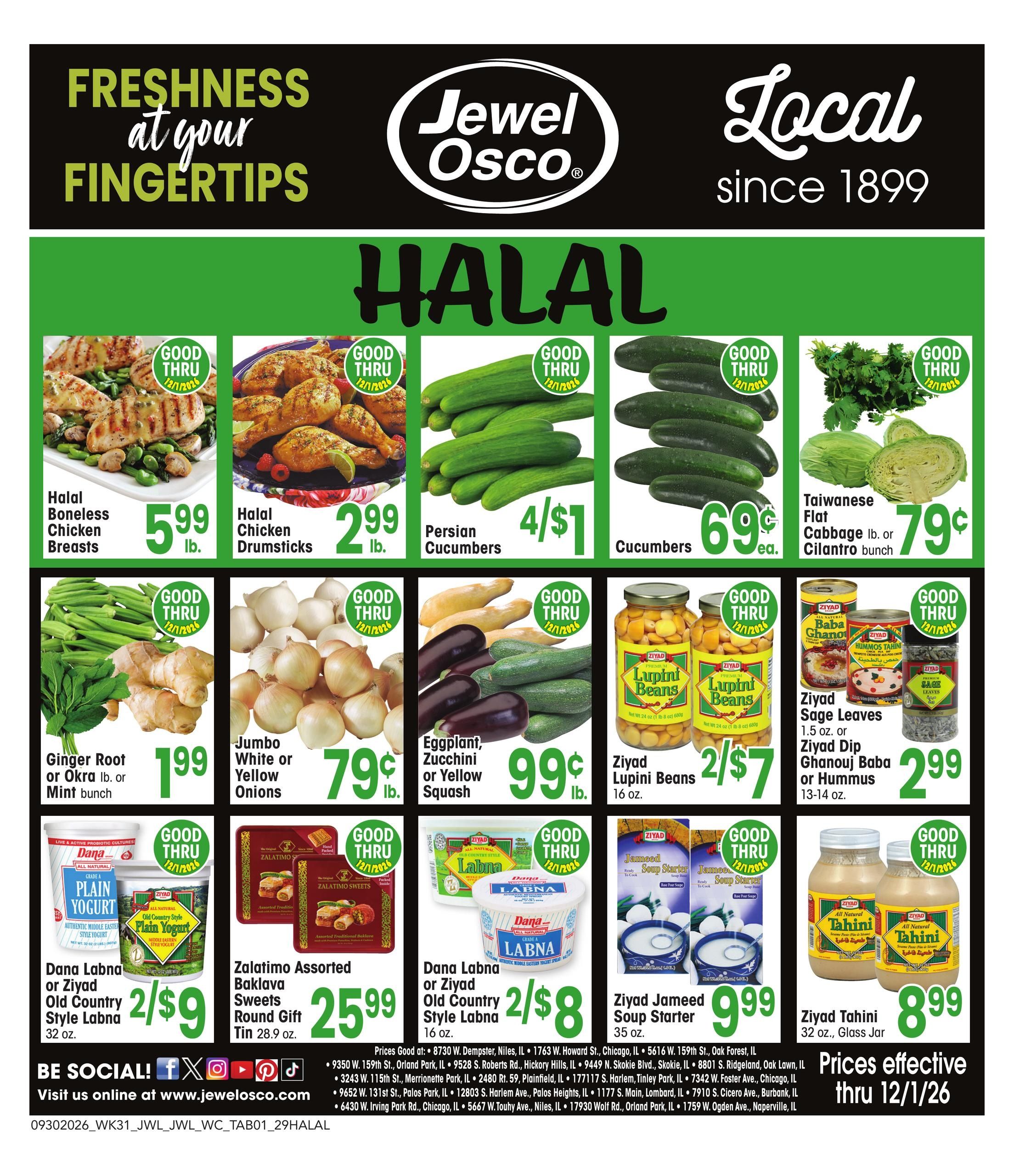 Jewel-Osco Specialty Publication Weekly Ad September 30 - December 1, 2026