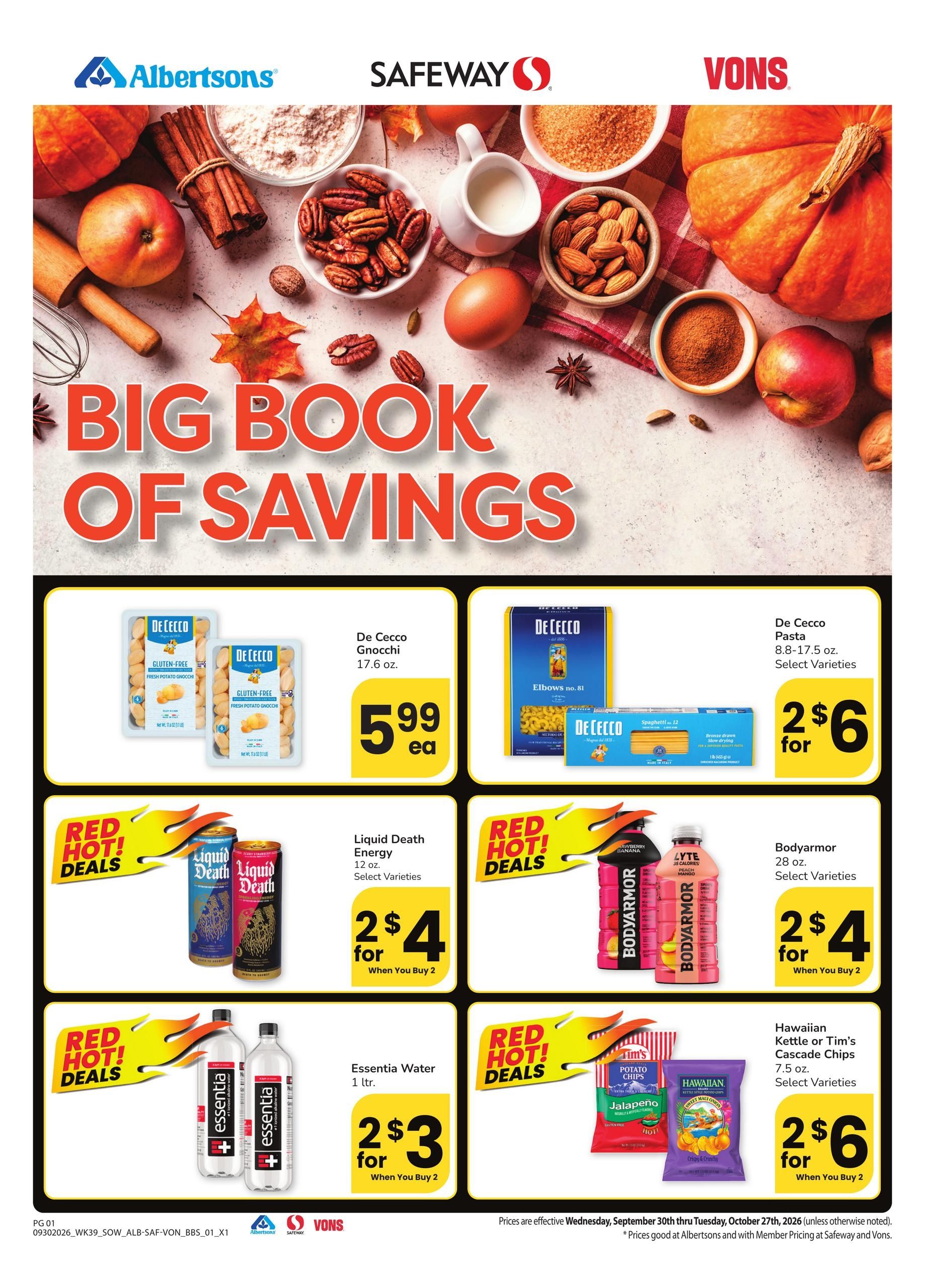 Albertsons Big Book of Savings Weekly Ad September 30 - October 27, 2026
