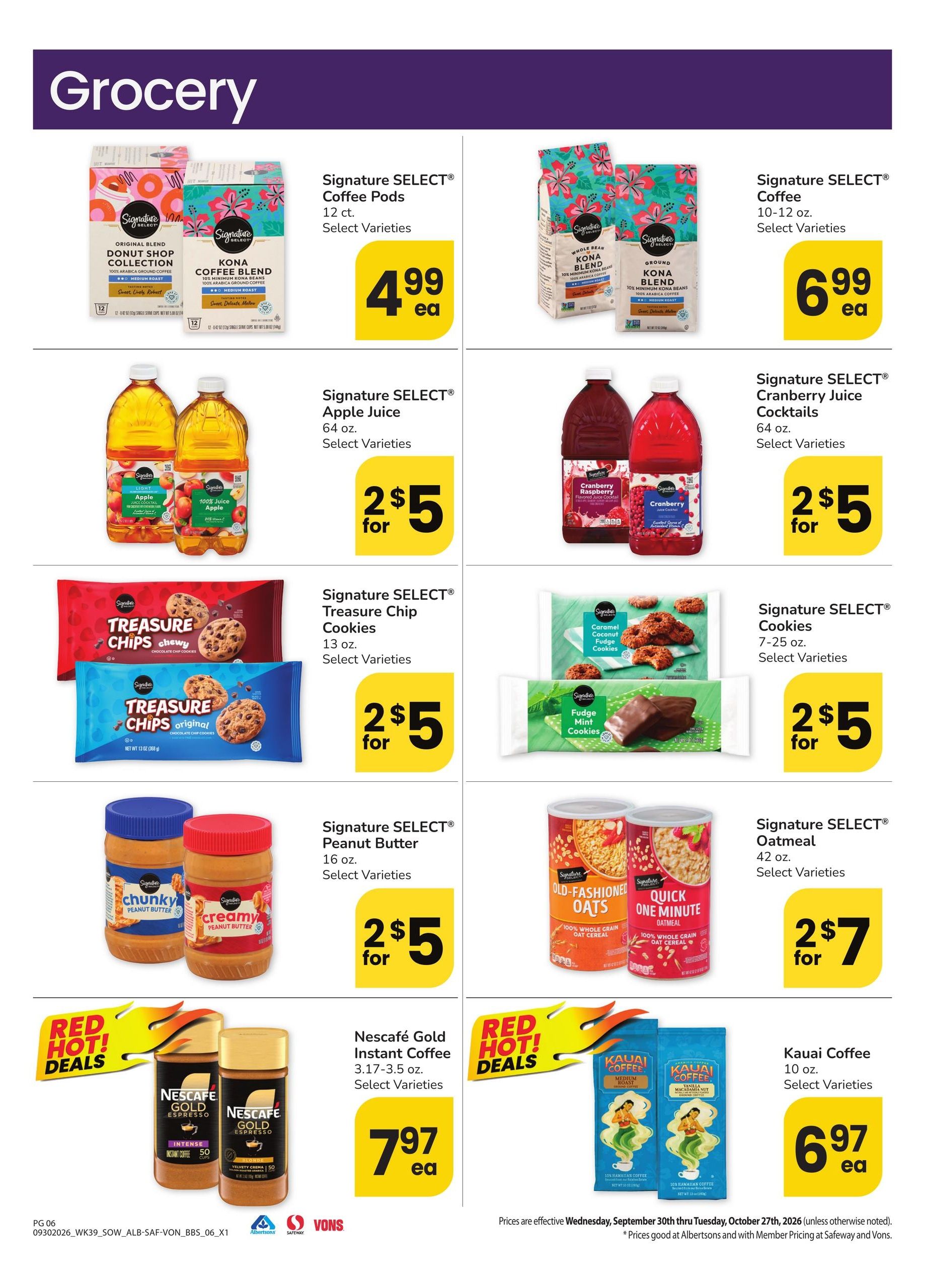 Albertsons Big Book of Savings Weekly Ad September 30 - October 27, 2026