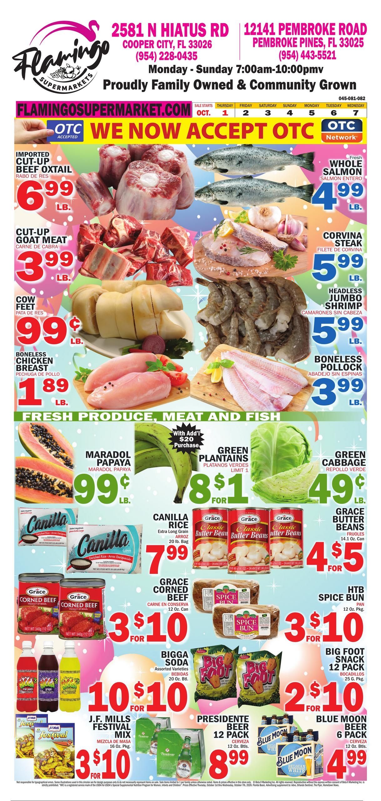 Bravo Supermarket (Davie Area, FL) Bravo Florida Weekly Weekly Ad October 1 - 7, 2026