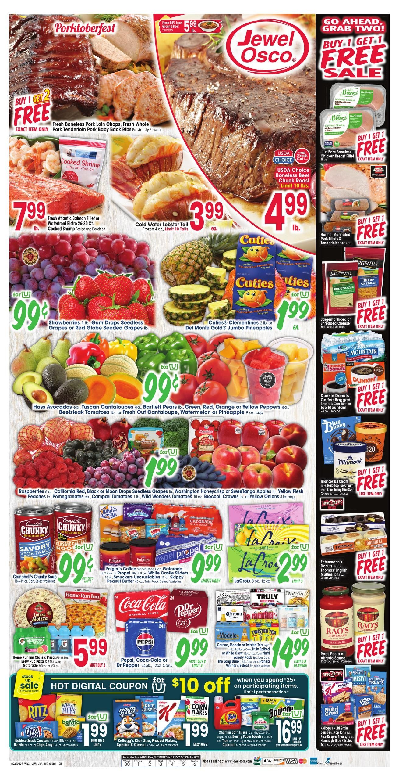 Jewel-Osco (Elgin Area, IL) Weekly Ad September 30 - October 6, 2026