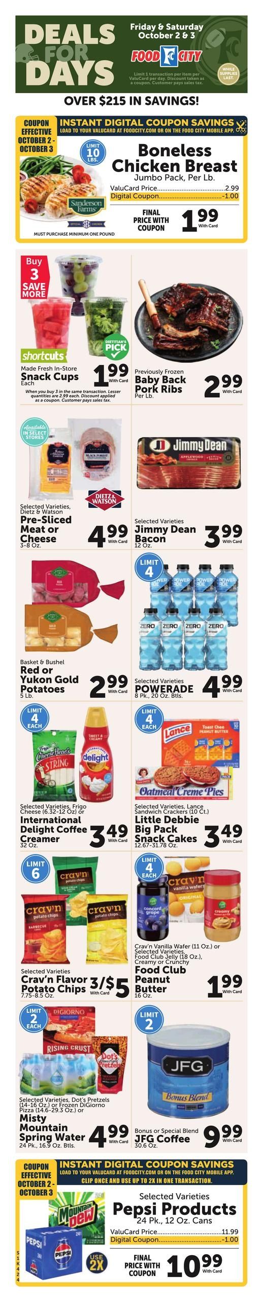 FoodCity (Livingston Area, TN) Weekly Ad September 30 - October 6, 2026