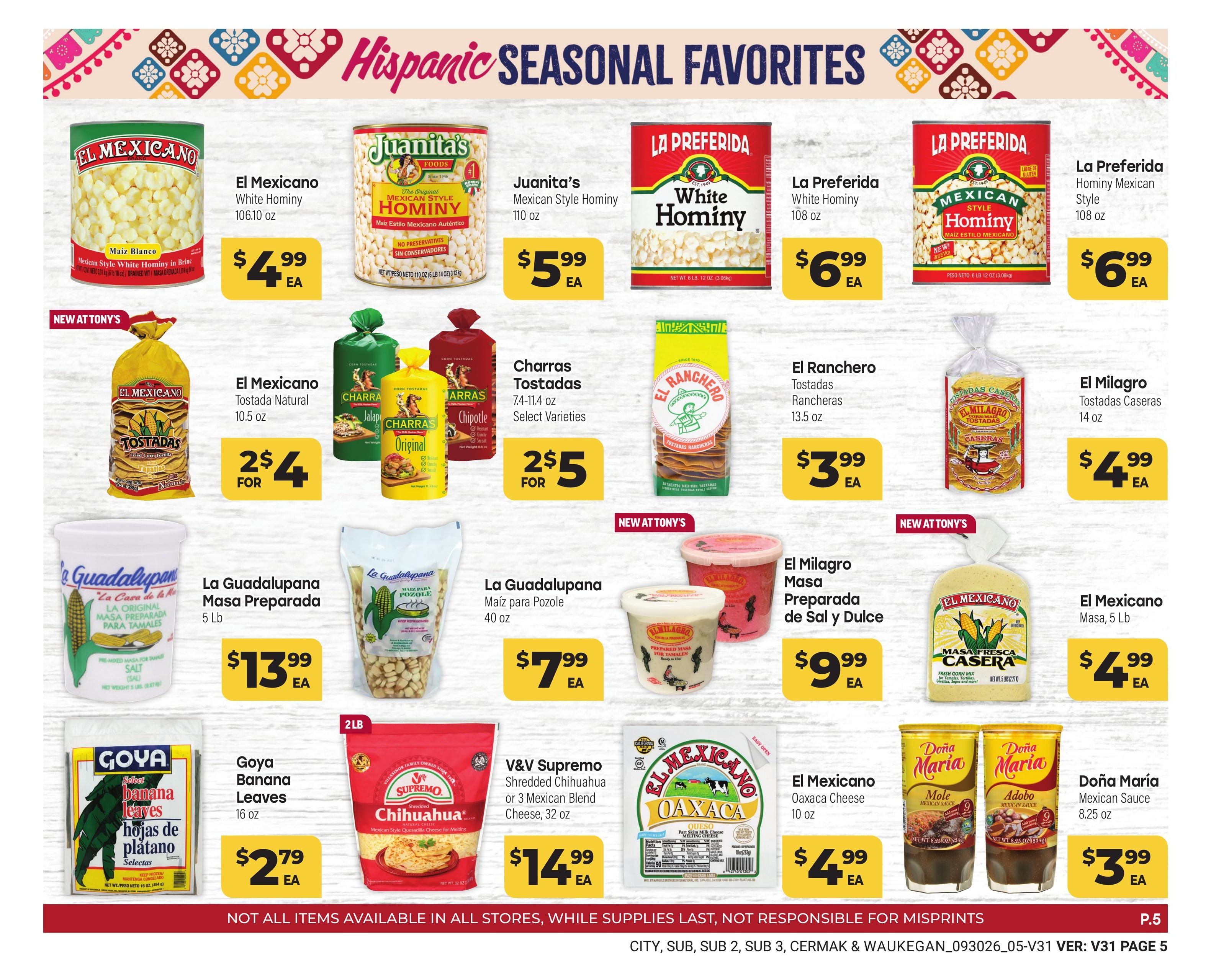 Tony's Fresh Market Weekly Ad September 30 - November 3, 2026
