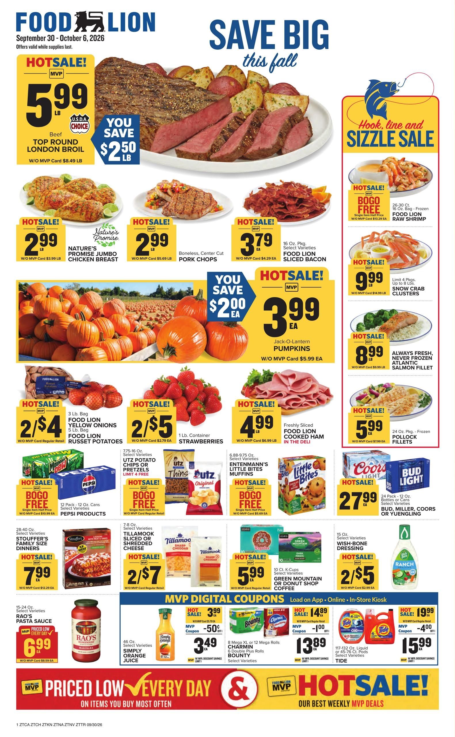 Food Lion (Allensville Area, KY) Weekly Ad September 30 - October 6, 2026