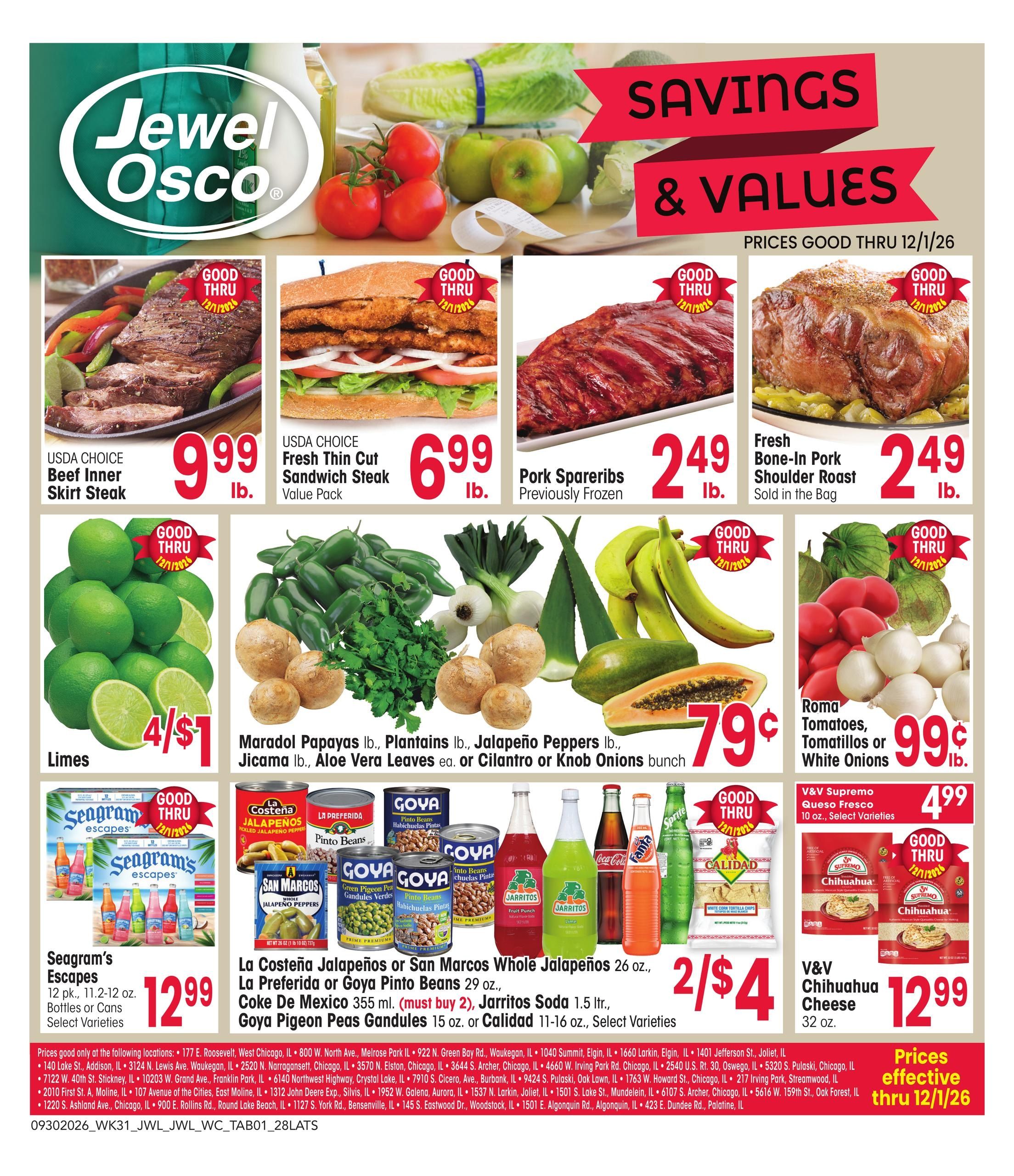 Jewel-Osco Specialty Publication Weekly Ad September 30 - December 1, 2026
