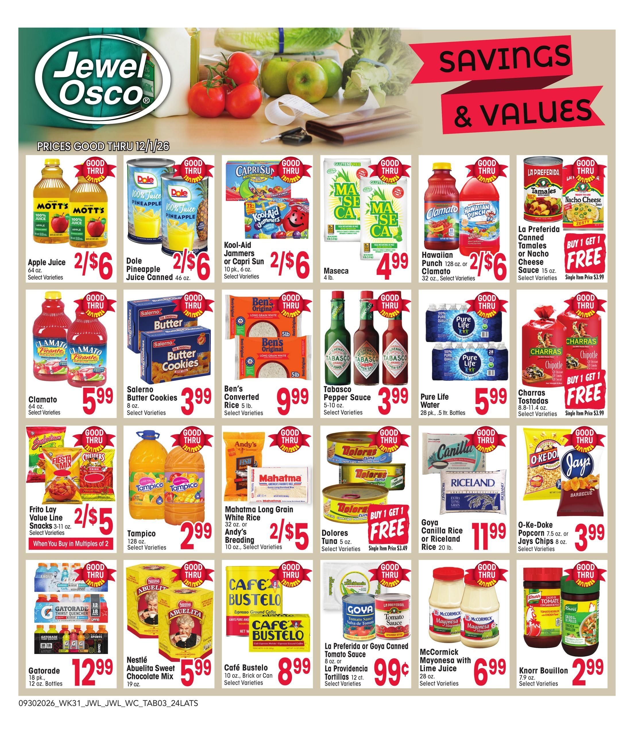 Jewel-Osco Specialty Publication Weekly Ad September 30 - December 1, 2026