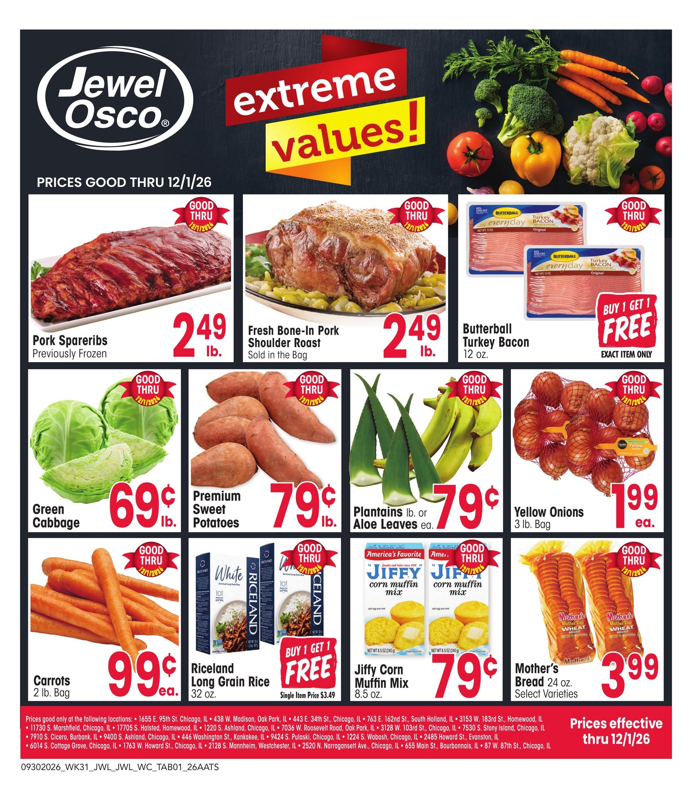 Jewel-Osco Specialty Publication Weekly Ad September 30 - December 1, 2026