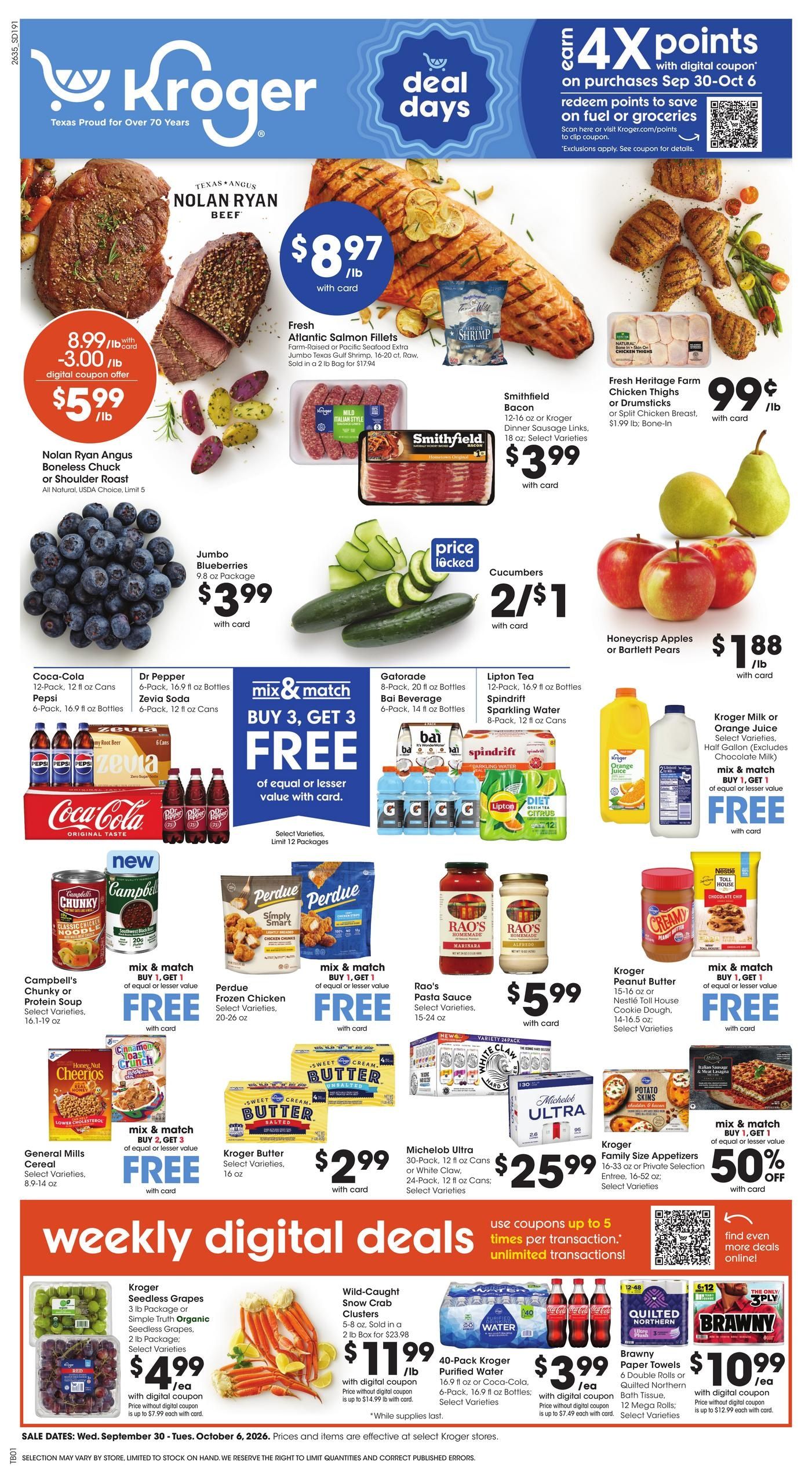 Kroger (Dallas Area, TX) Weekly Ad September 30 - October 6, 2026