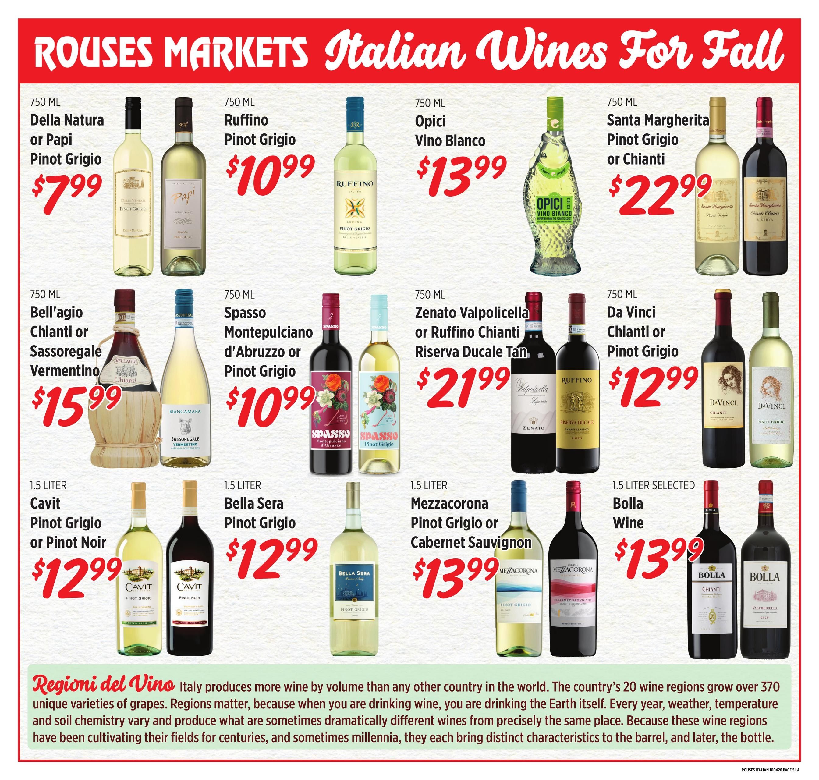Rouses Supermarkets (New Orleans Area, LA) Italian Weekly Ad September 30 - November 4, 2026