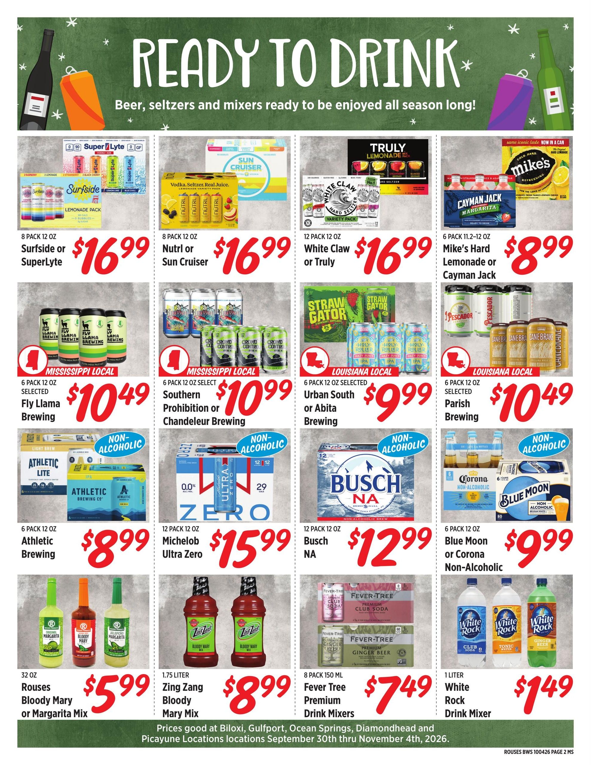 Rouses Supermarkets (Biloxi Area, MS) Weekly Ad September 30 - November 4, 2026