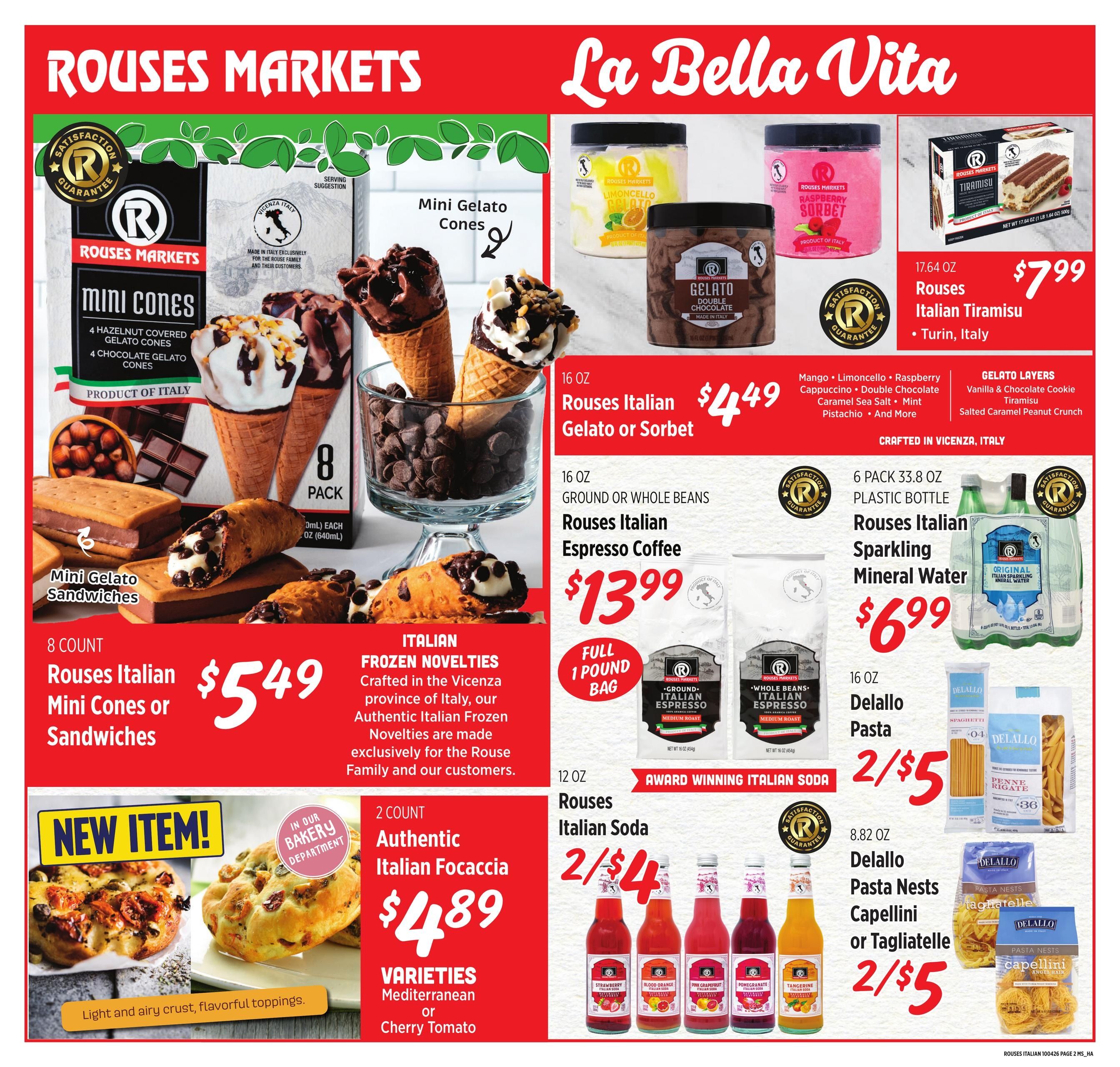 Rouses Supermarkets (Bassfield Area, MS) Italian Weekly Ad September 30 - November 4, 2026