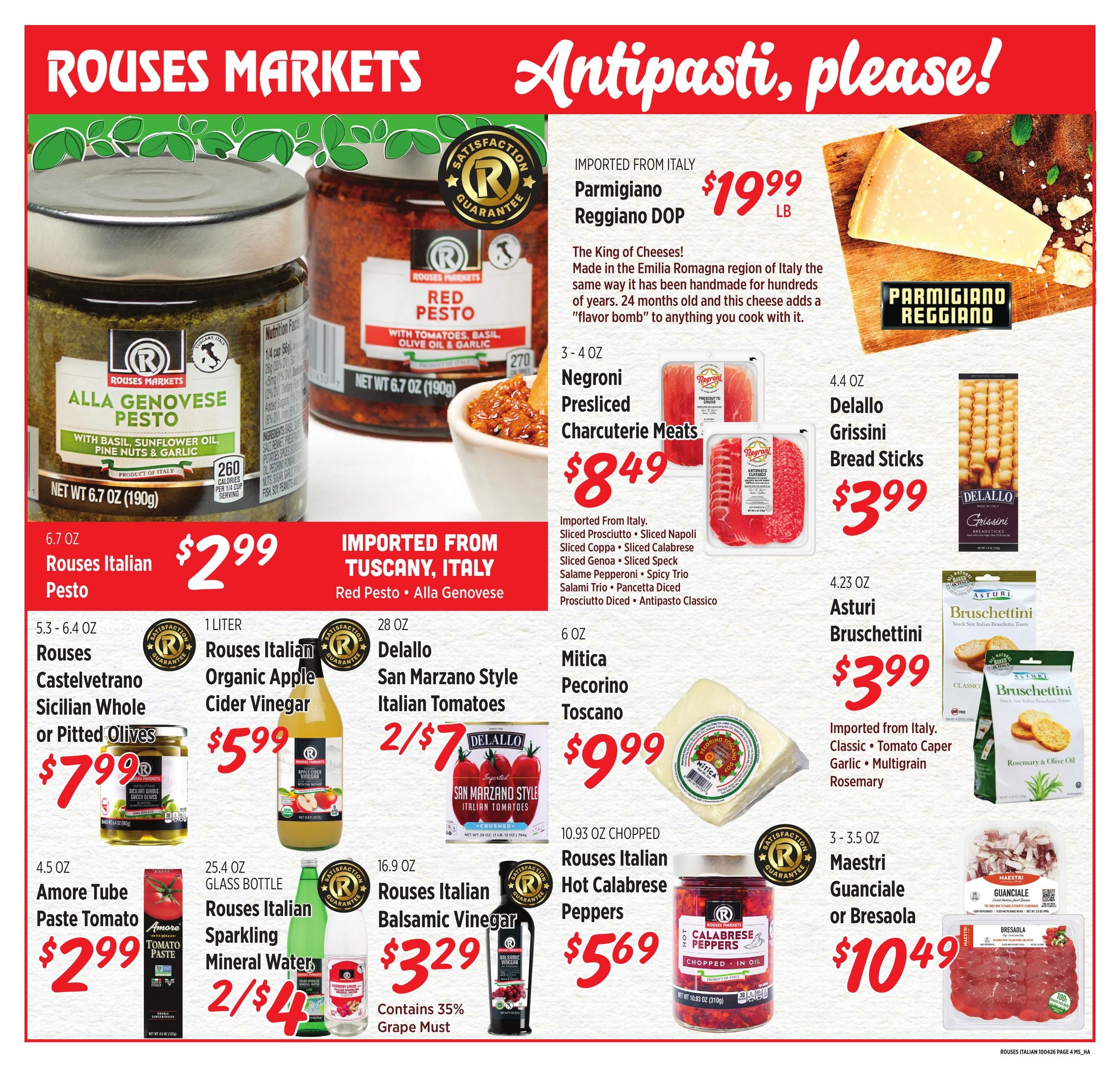 Rouses Supermarkets (Bassfield Area, MS) Italian Weekly Ad September 30 - November 4, 2026