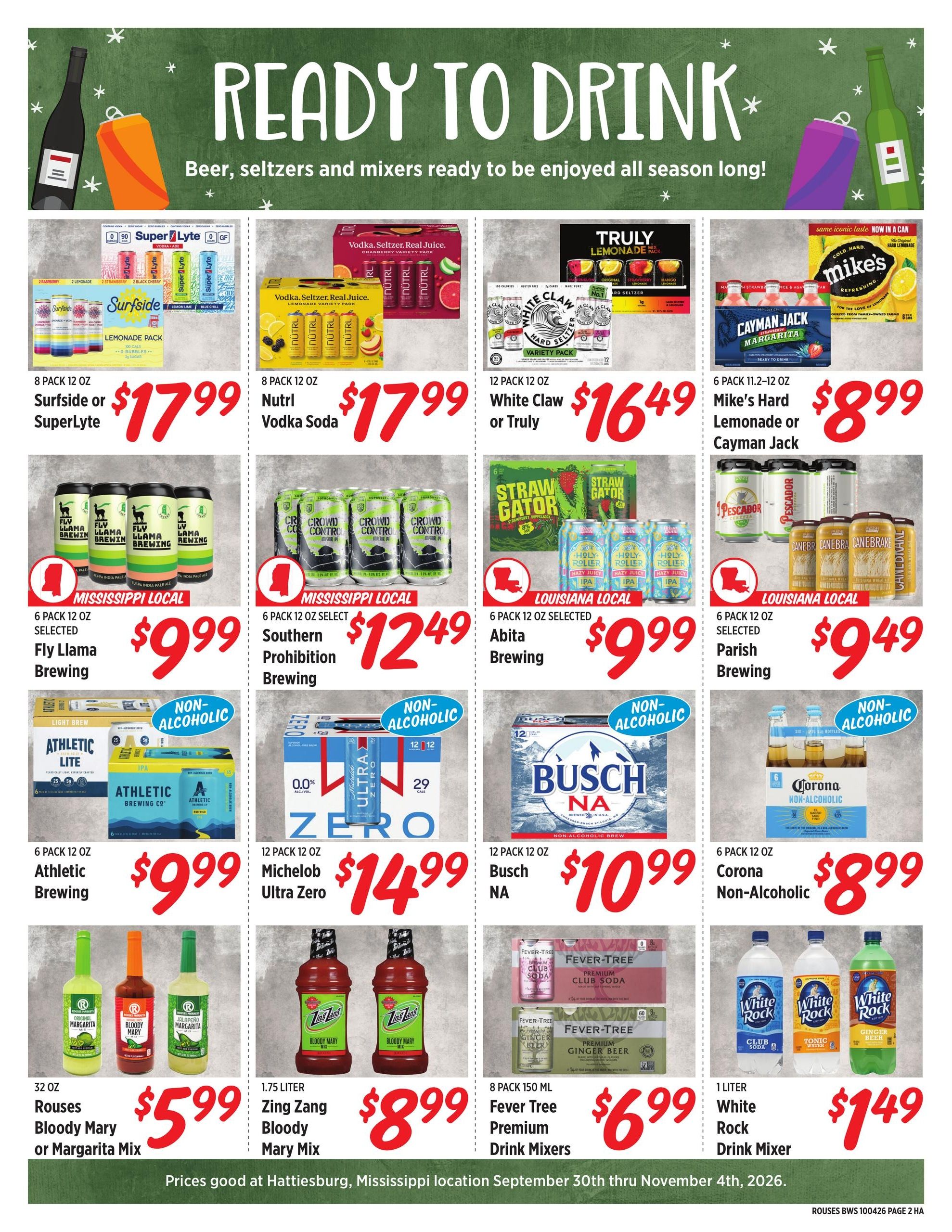 Rouses Supermarkets (Bassfield Area, MS) Weekly Ad September 30 - November 4, 2026