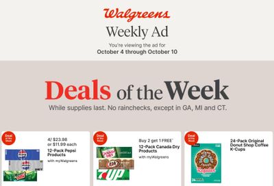 Walgreens (Benton Area, KY) Weekly Ad October 4 - 10, 2026