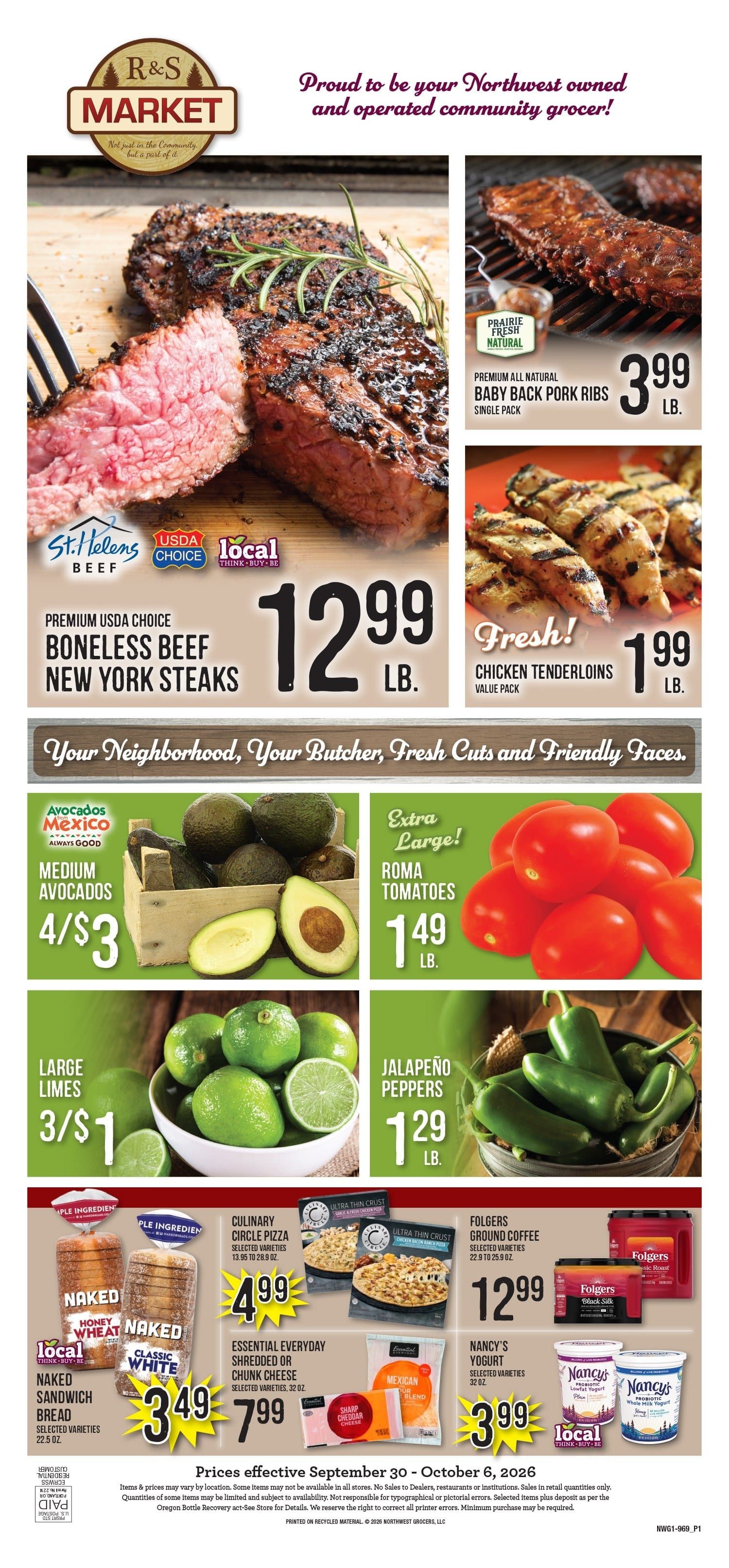 R&S Market Weekly Ad September 30 - October 6, 2026