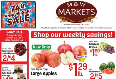 M&W Markets (Cascade, ID) Weekly Ad September 30 - October 6, 2026
