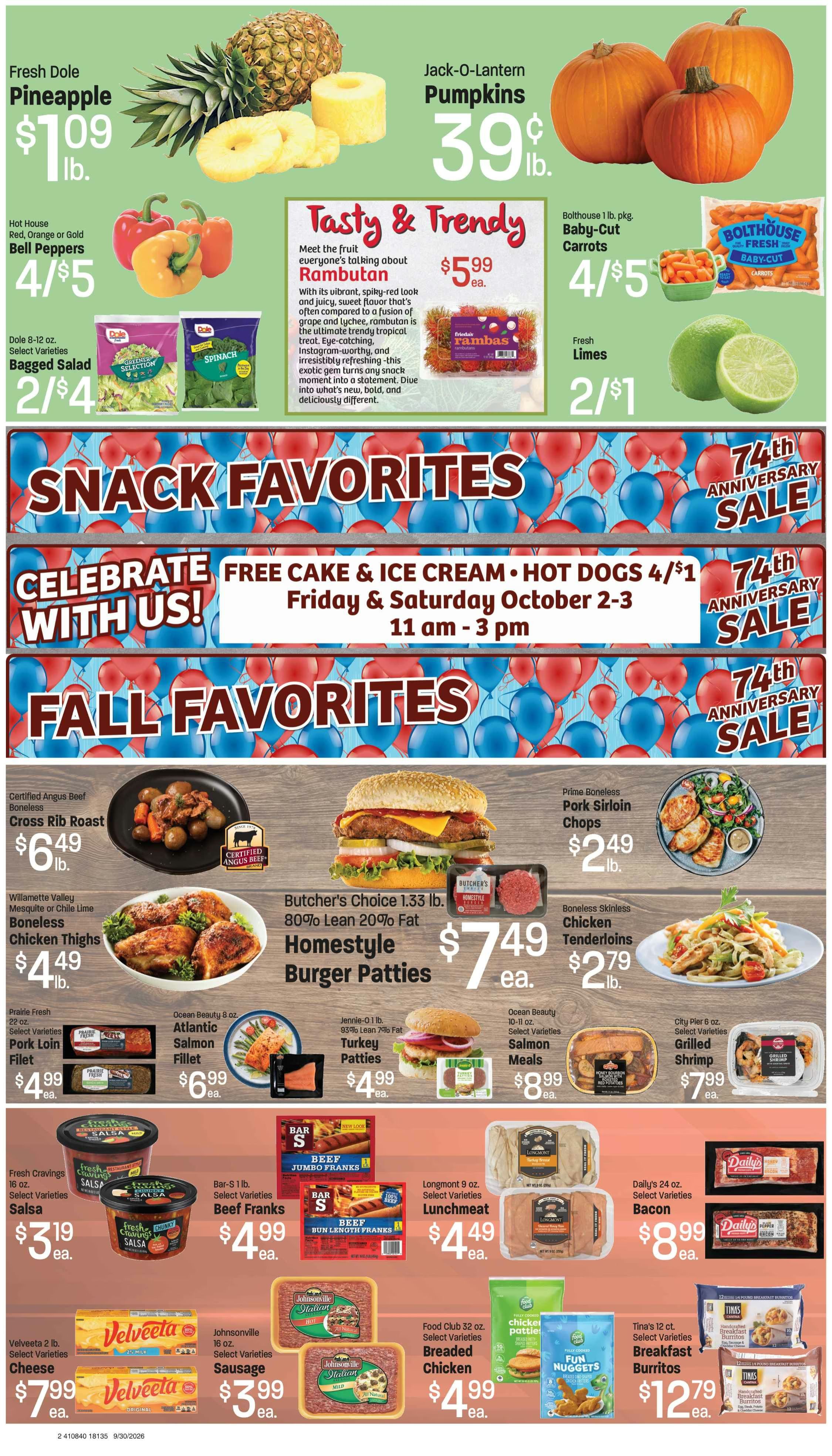 M&W Markets (Cascade, ID) Weekly Ad September 30 - October 6, 2026