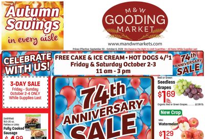 M&W Markets (Gooding, ID) Weekly Ad September 30 - October 7, 2026