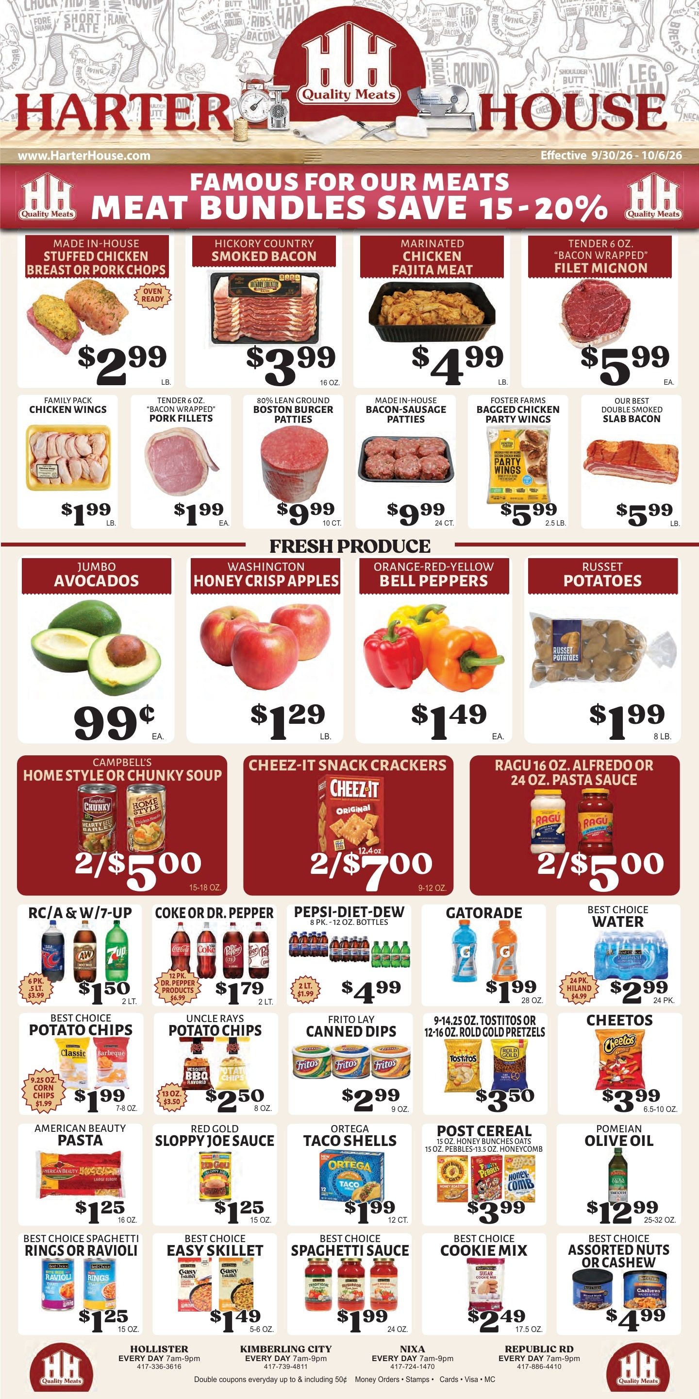 Harter House Weekly Ad September 30 - October 6, 2026