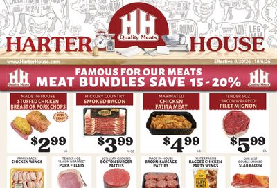 Harter House Weekly Ad September 30 - October 6, 2026
