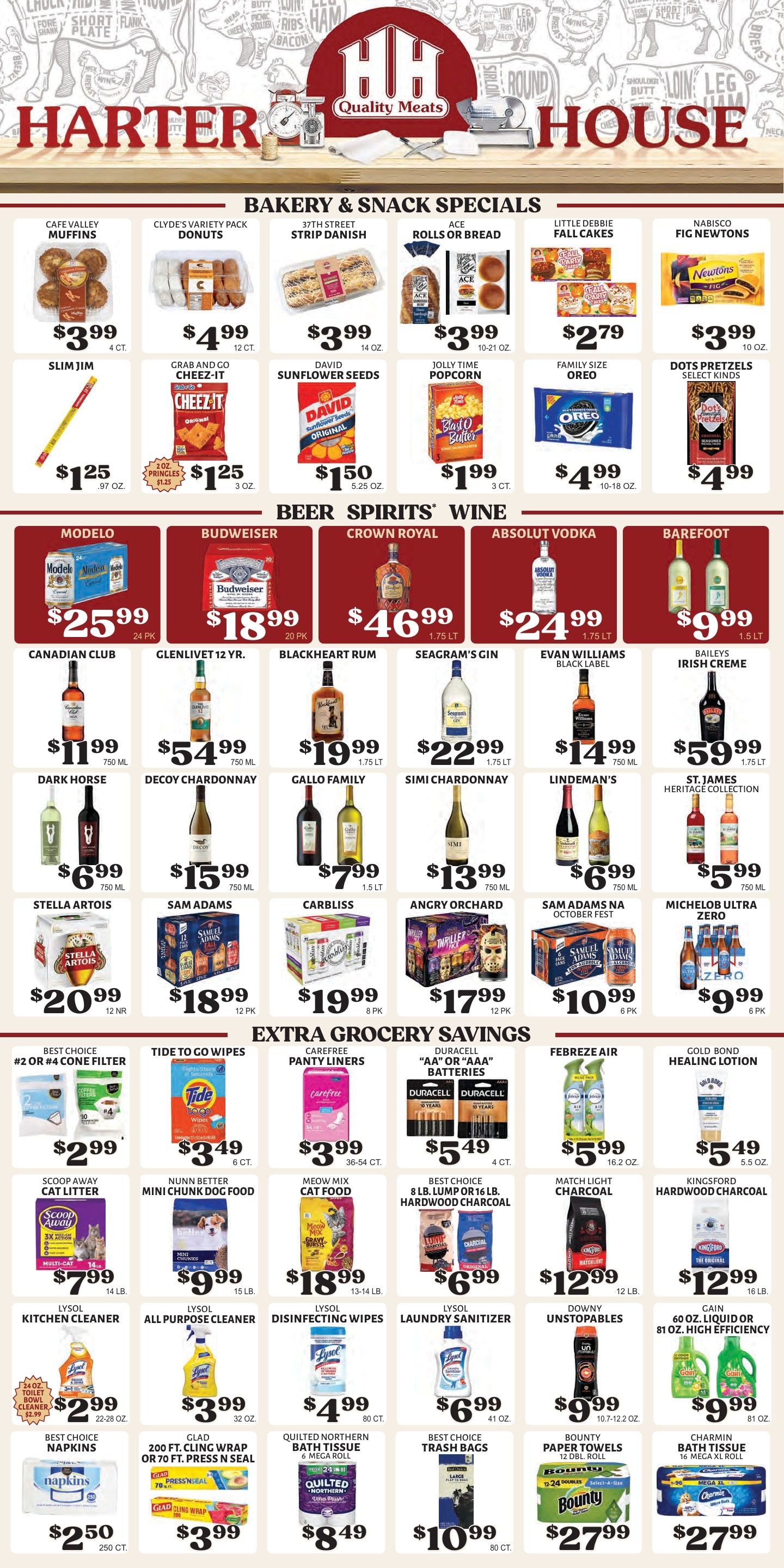 Harter House Weekly Ad September 30 - October 6, 2026