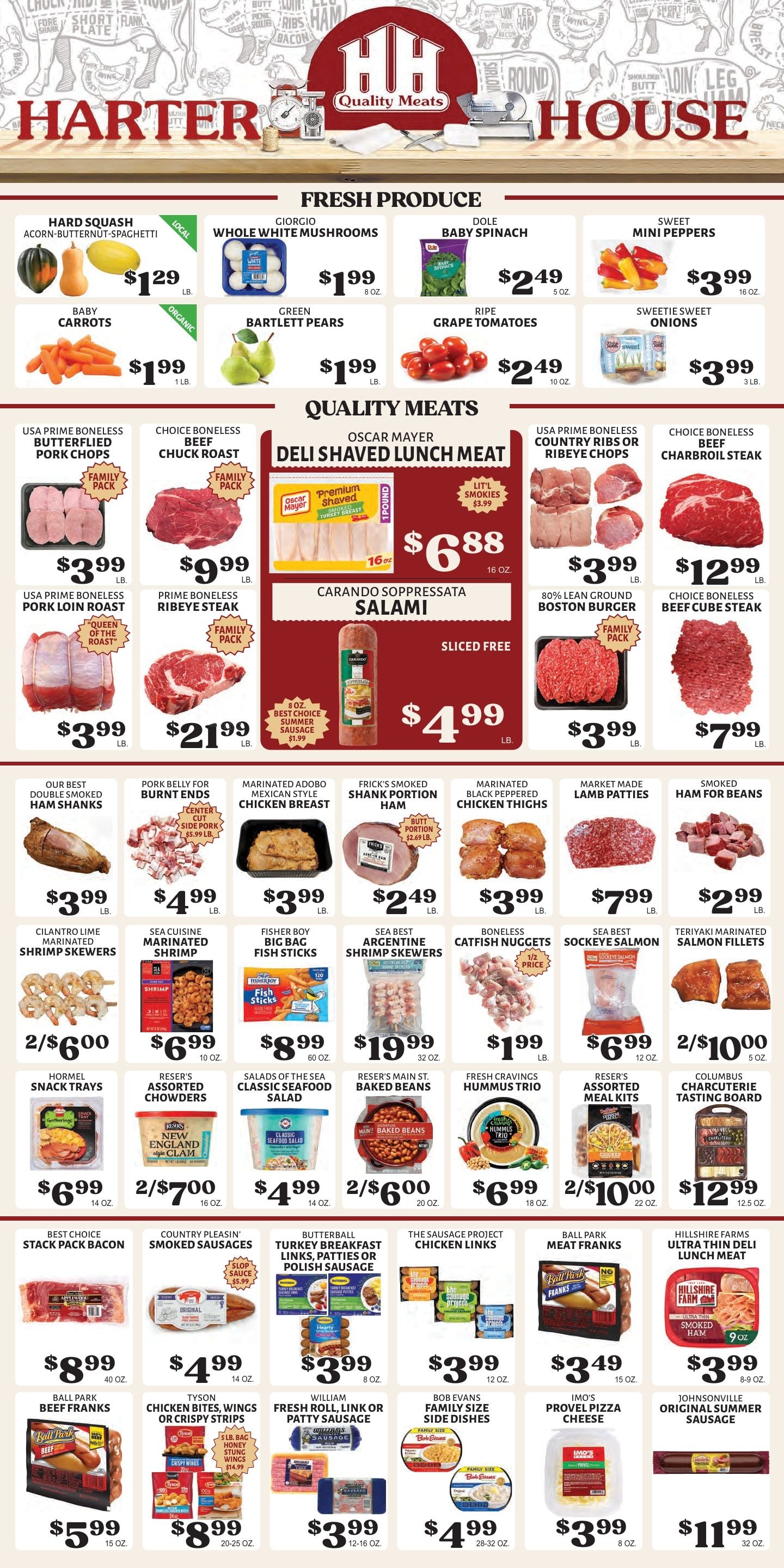 Harter House Weekly Ad September 30 - October 6, 2026