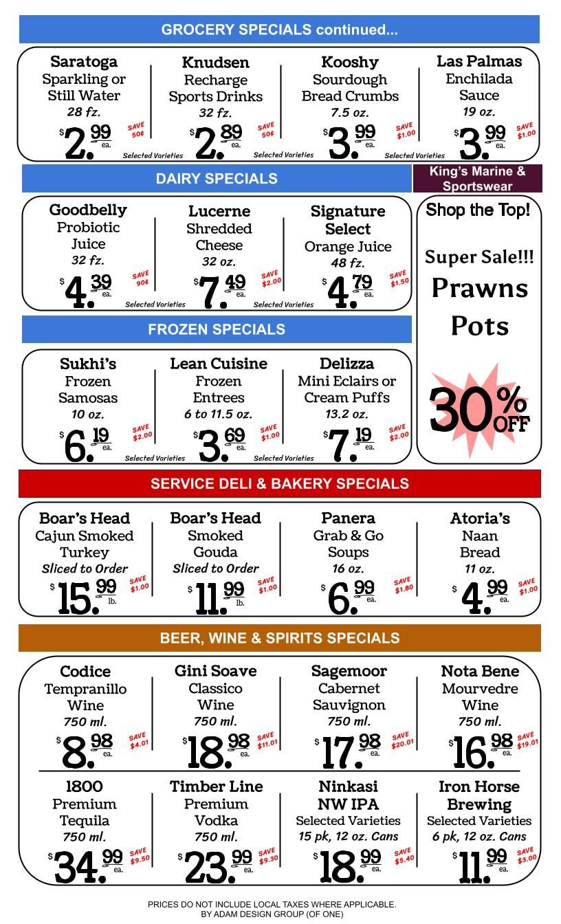 Kings Market Friday Harbor Weekly Ad September 30 - October 6, 2026