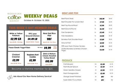 Niskayuna Co-op Weekly Ad October 4 - 10, 2026