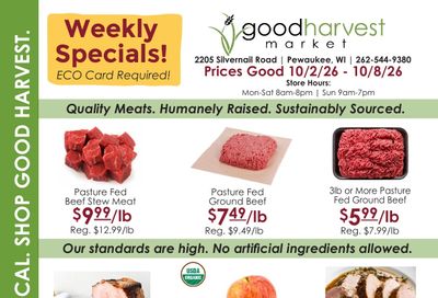 Good Harvest Market Weekly Ad October 2 - 8, 2026