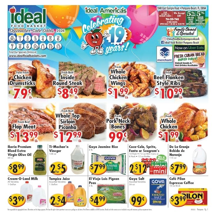 Ideal Food Basket (Pompano Beach, FL) Weekly Ad October 7 - 13, 2026