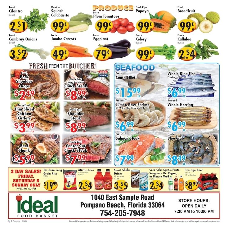 Ideal Food Basket (Pompano Beach, FL) Weekly Ad October 7 - 13, 2026
