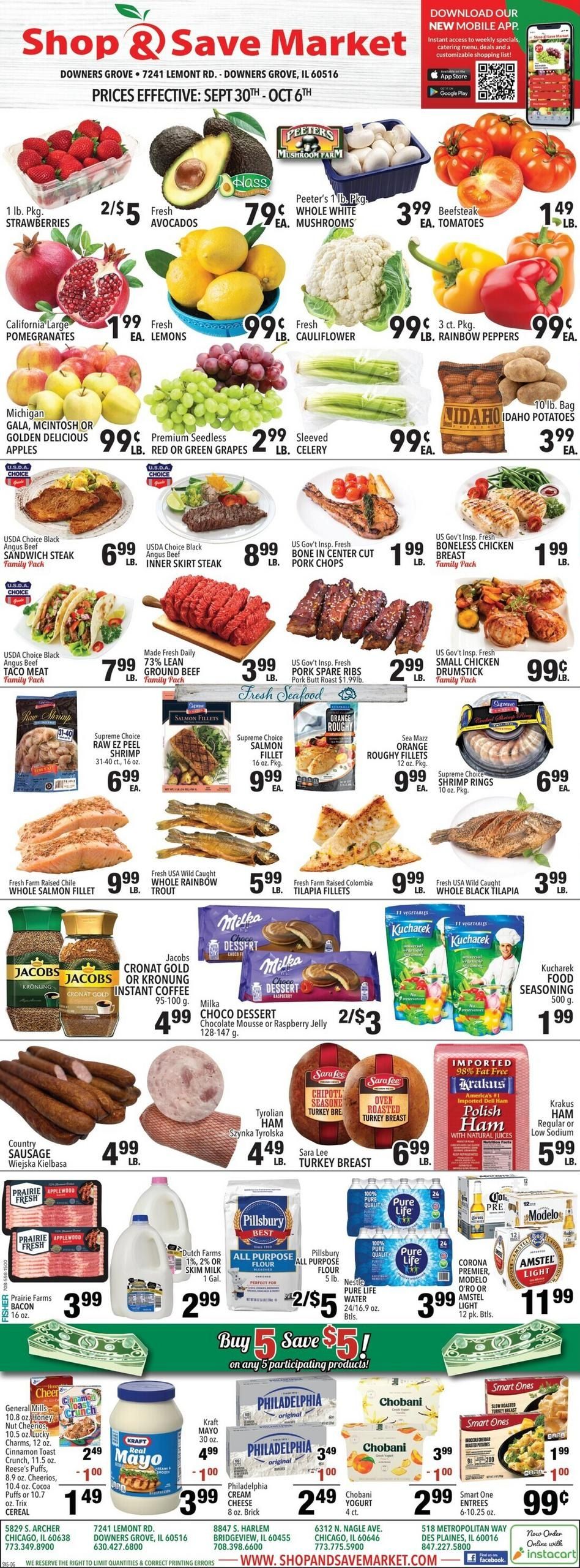 Shop And Save Market (Aurora-Naperville Area, IL) Weekly Ad September 30 - October 6, 2026