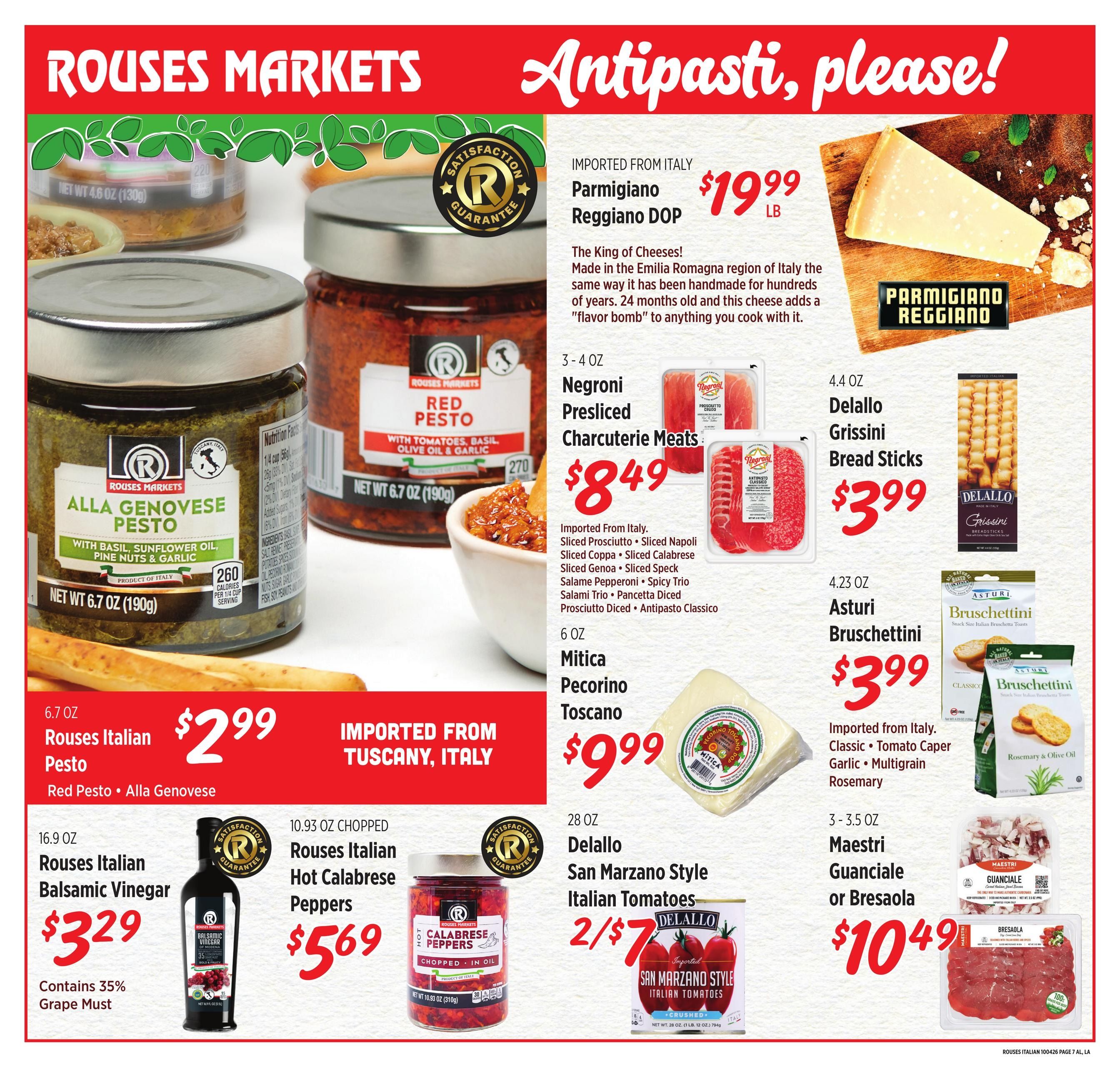 Rouses Supermarkets (Citronelle Area, AL) Italian Weekly Ad September 30 - November 4, 2026