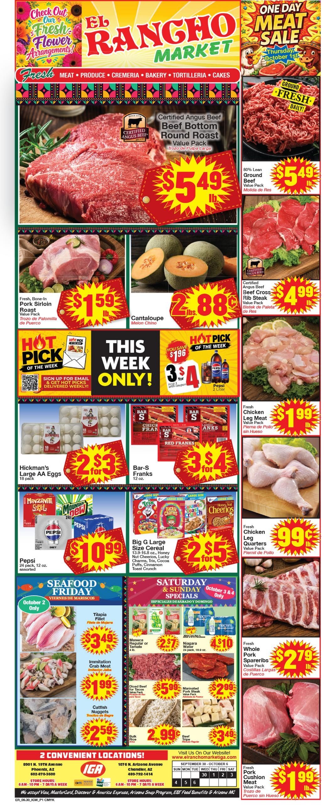 El Rancho Market Weekly Ad September 30 - October 6, 2026
