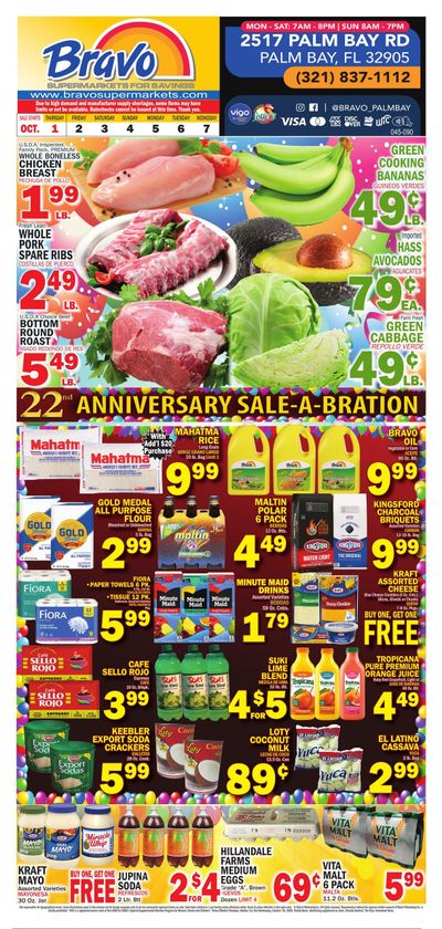 Bravo Supermarket (Palm Bay Area, FL) Bravo Florida Weekly Weekly Ad October 1 - 7, 2026