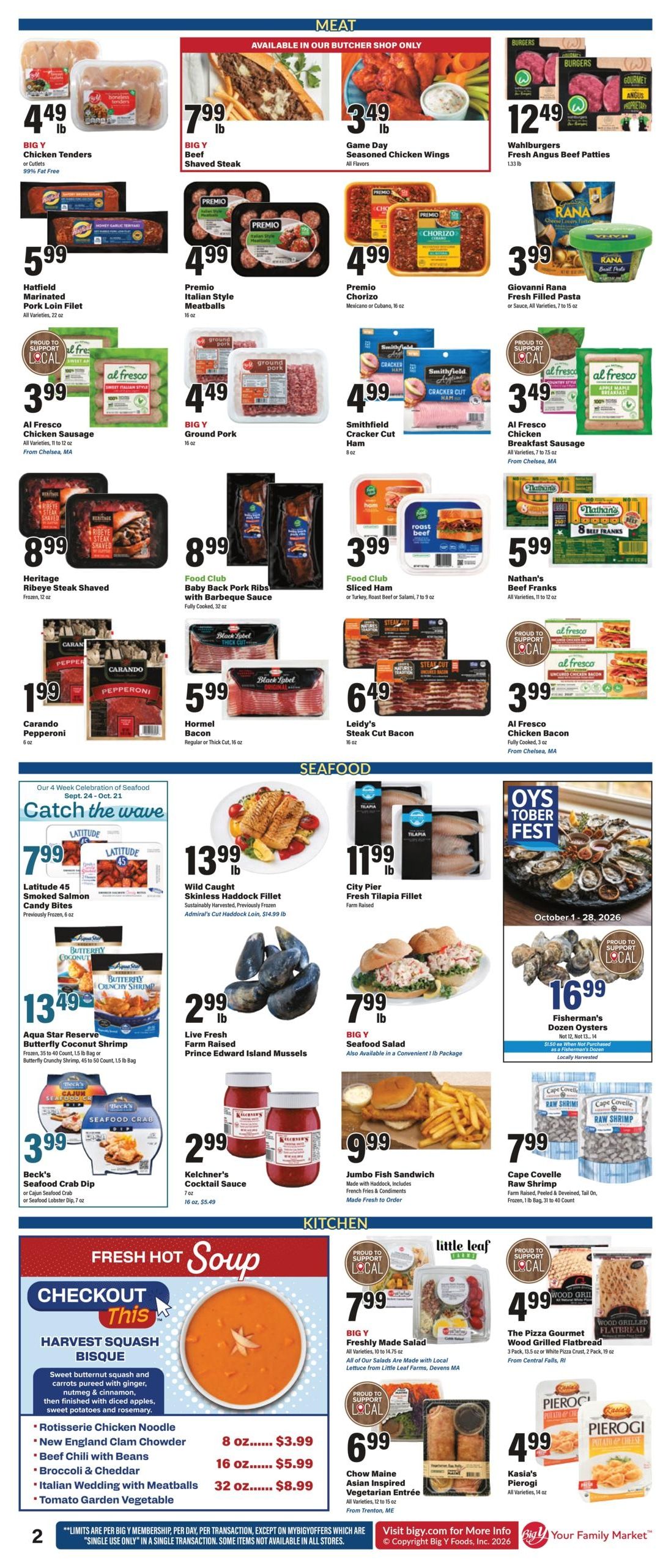 Big Y (Marblehead Area, MA) Weekly Ad October 1 - 7, 2026
