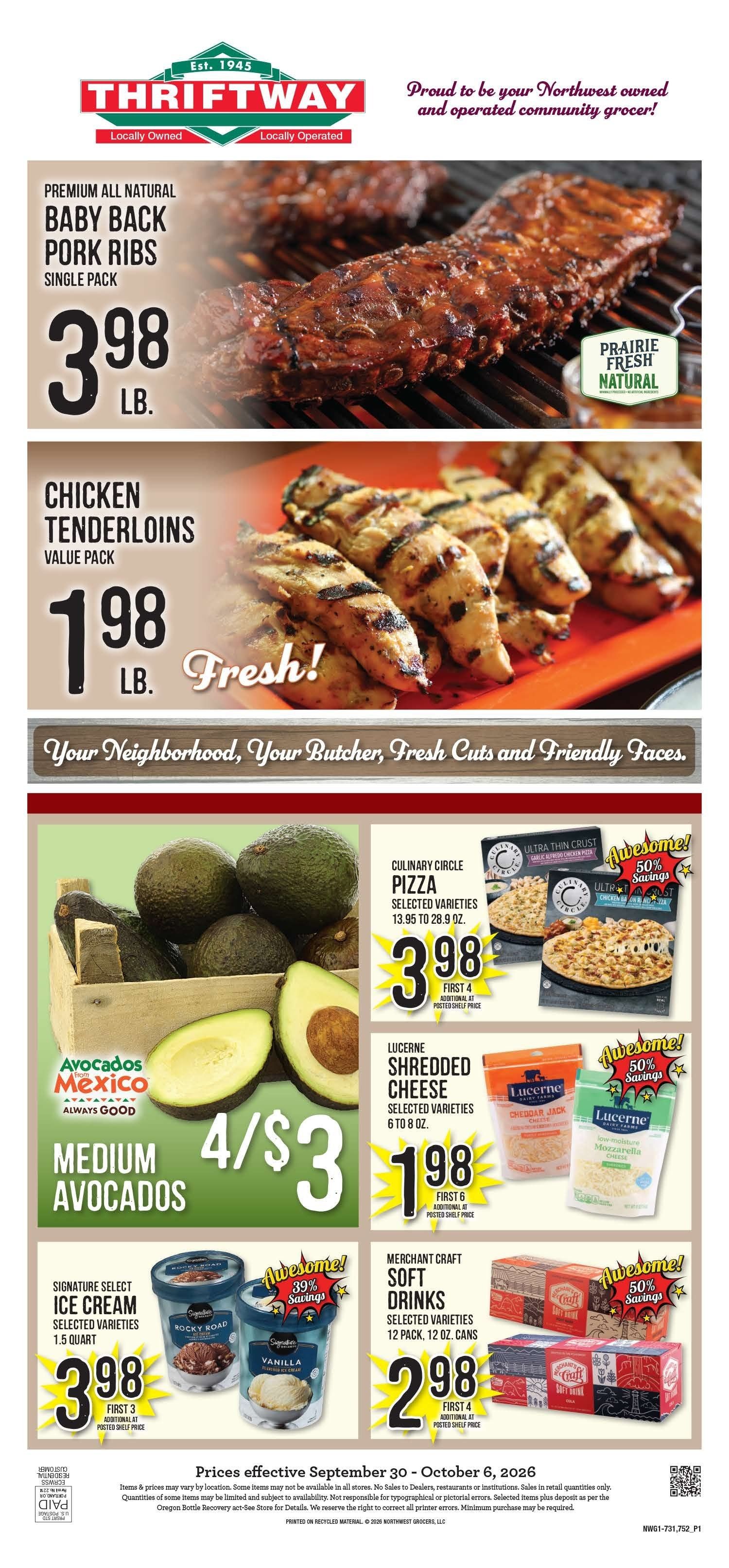 East County Thriftway Weekly Ad September 30 - October 6, 2026