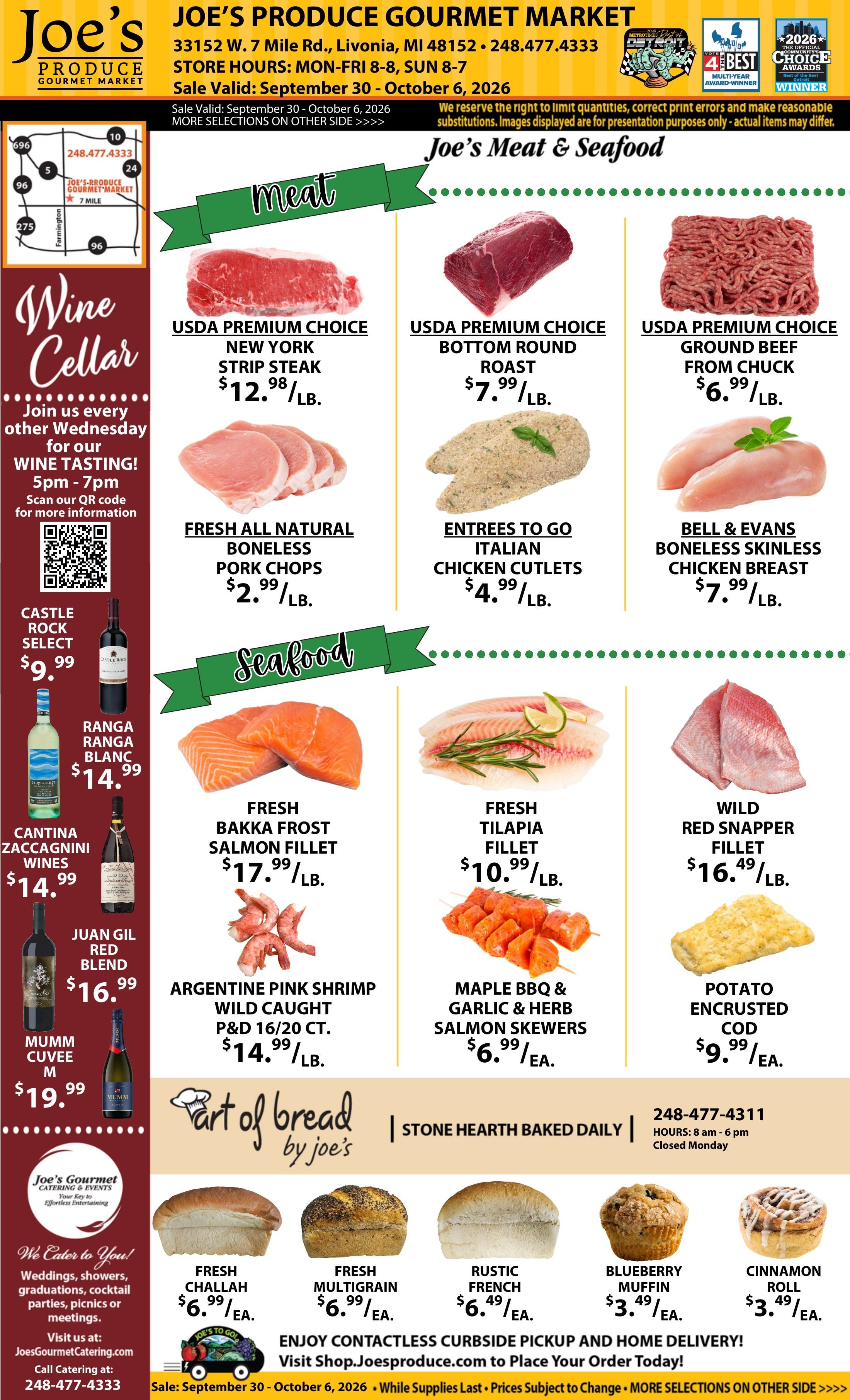 Joe's Produce Gourmet Market Weekly Ad September 30 - October 6, 2026