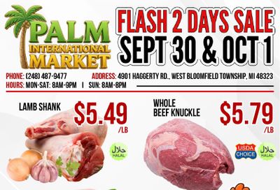 Palm International Market Weekly Ad September 30 - October 1, 2026