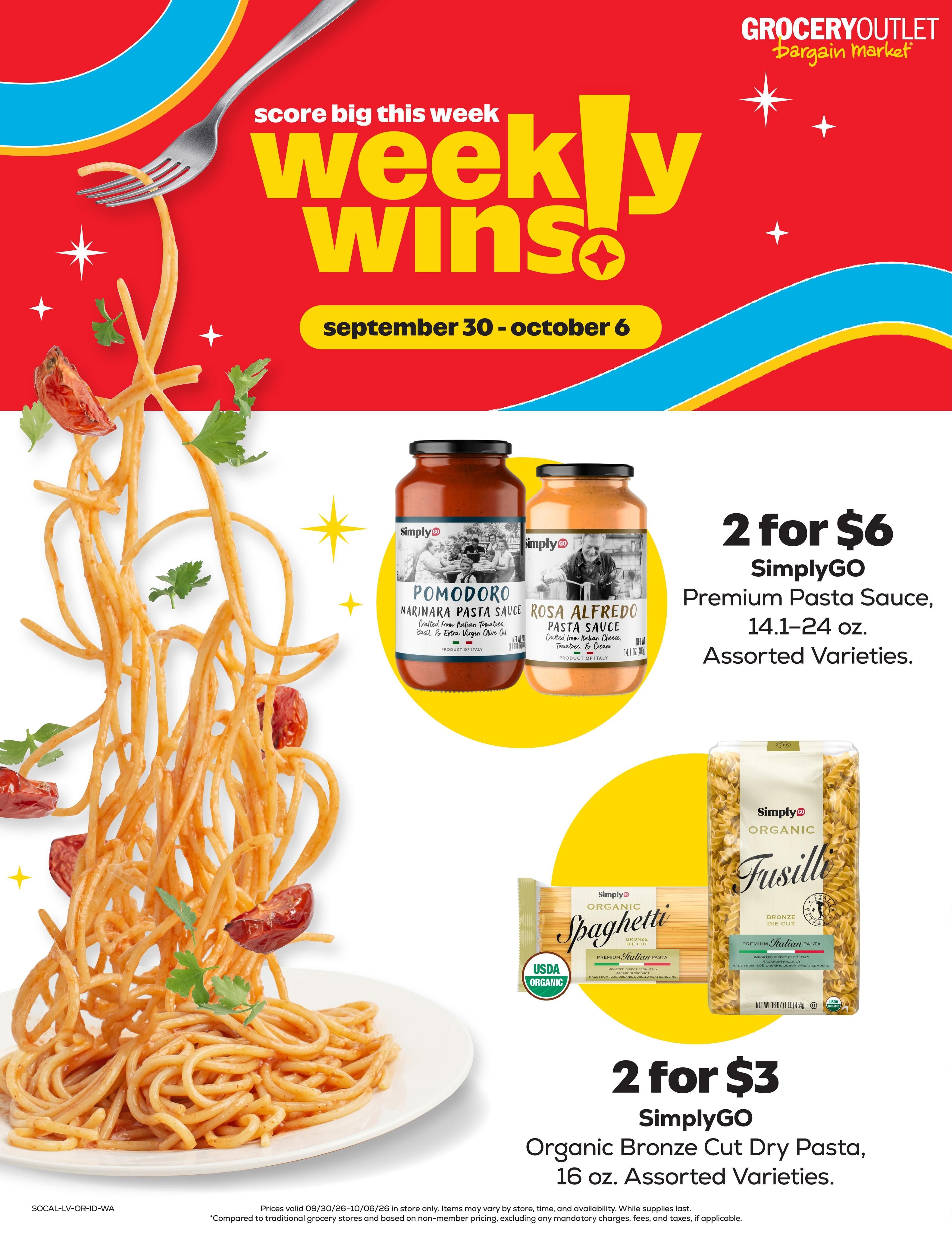 Grocery Outlet (La Puente Area, CA) Weekly Ad September 30 - October 6, 2026